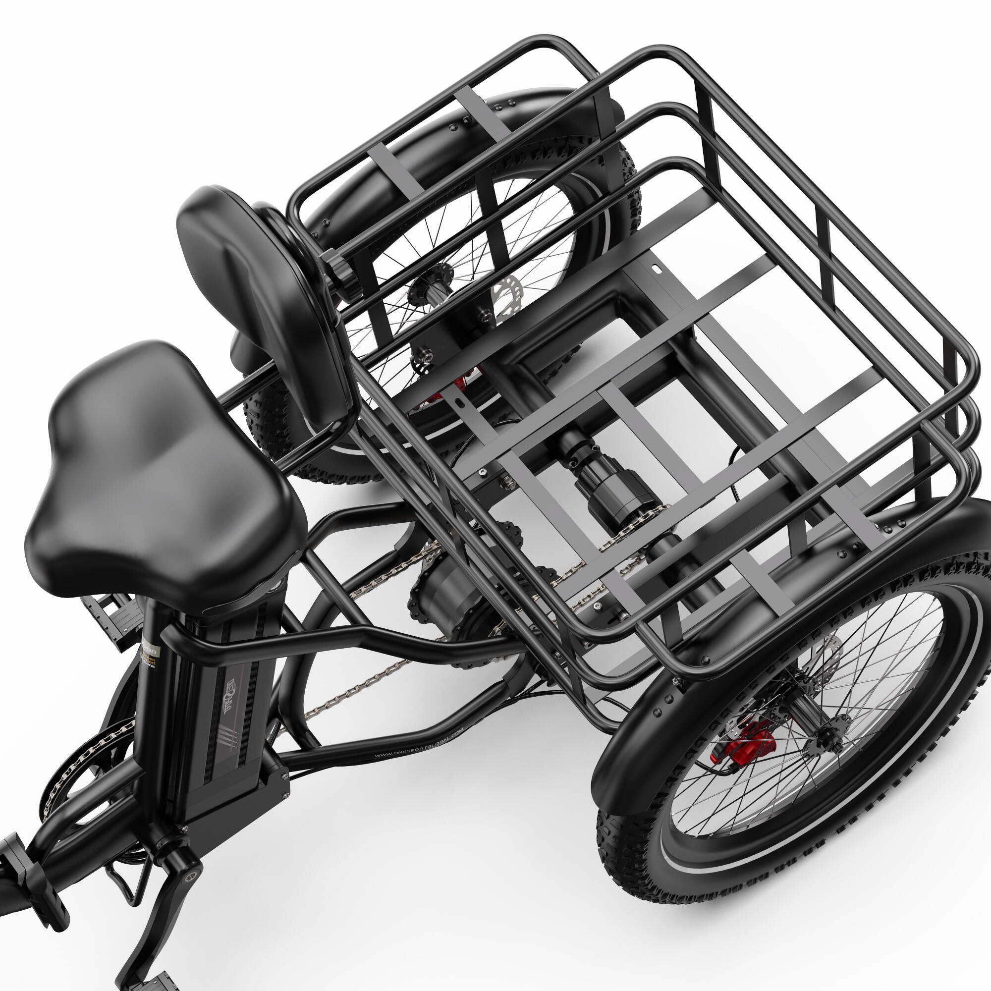 Triciclo eléctrico de carga ONESPORT OT30 PRO con batería de 48 V y 18 Ah 7/7