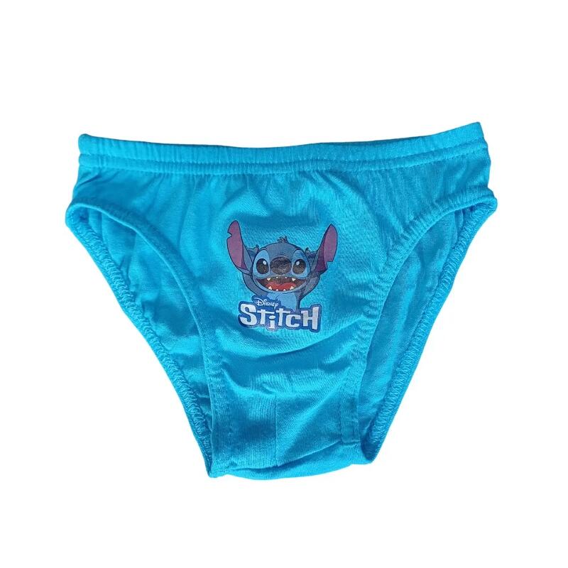 Set 3 perechi chiloți băieți, albastru, 100% bumbac, Happy, Stitch
