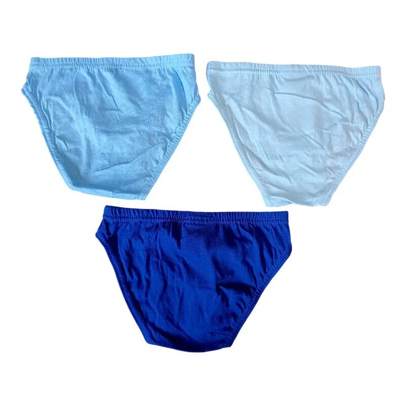 Set 3 perechi chiloți băieți, albastru, 100% bumbac, Happy, Bluey