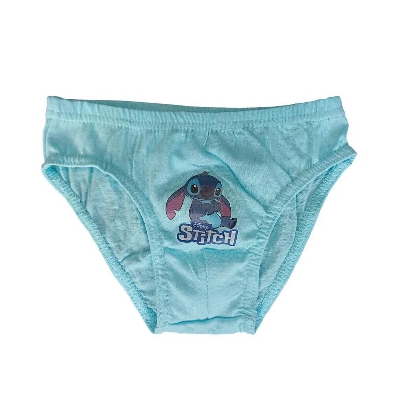 Set 3 perechi chiloți băieți, albastru, 100% bumbac, Happy, Stitch