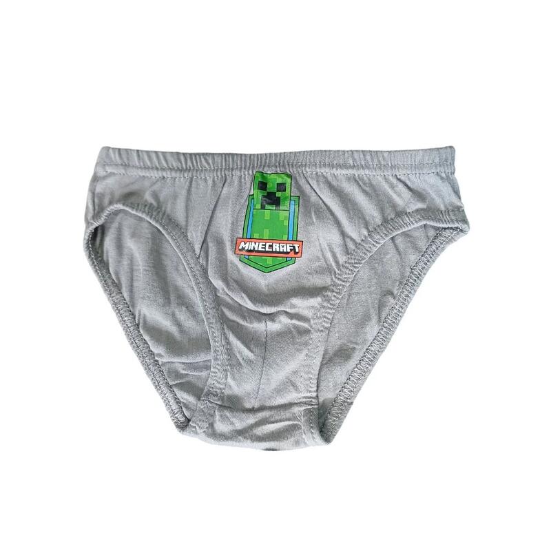 Set 3 perechi chiloți băieți, multicolor, 100% bumbac, Happy, Minecraft