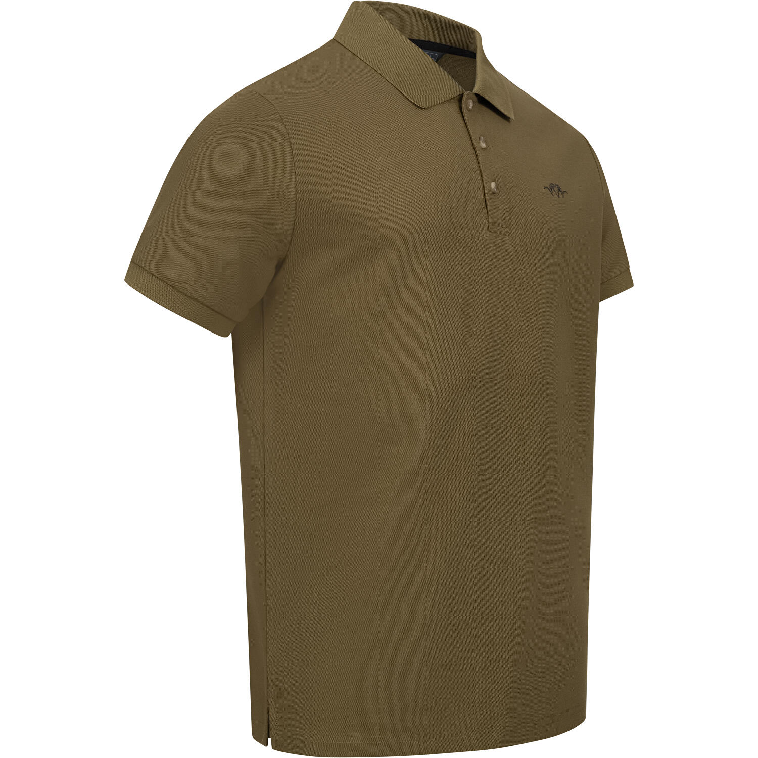 Blaser Solid Poloshirt 25 Herren (Dunkel Oliv) Größe S 3/4