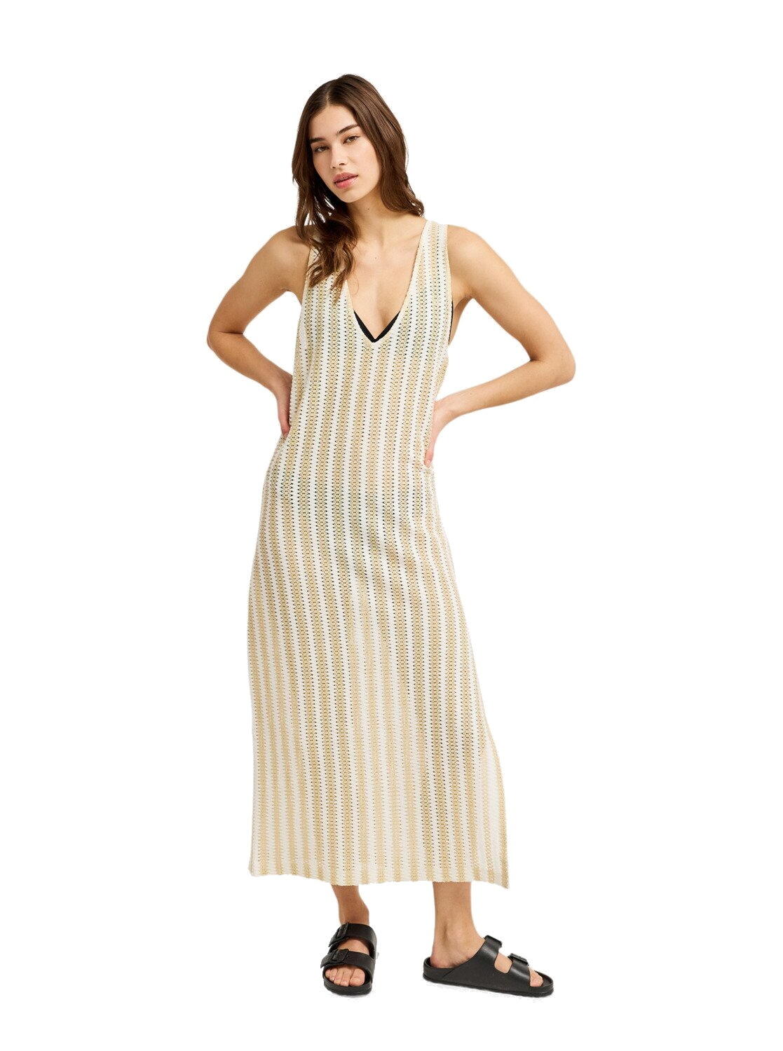 ROXY Roxy Häkel Maxikleid Moana Story Pebble 1/3