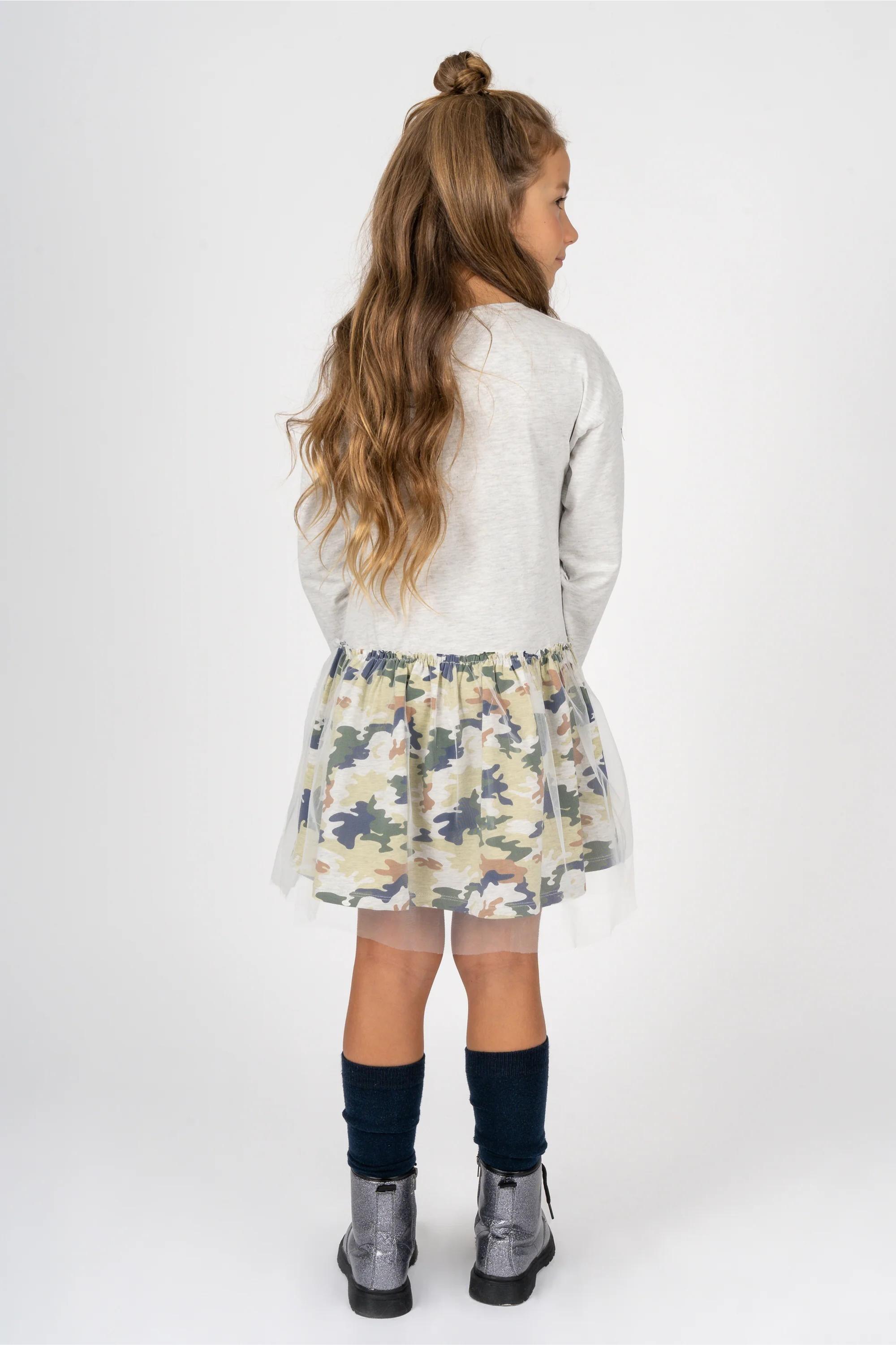 Vestido verde estampado para menina 5/5