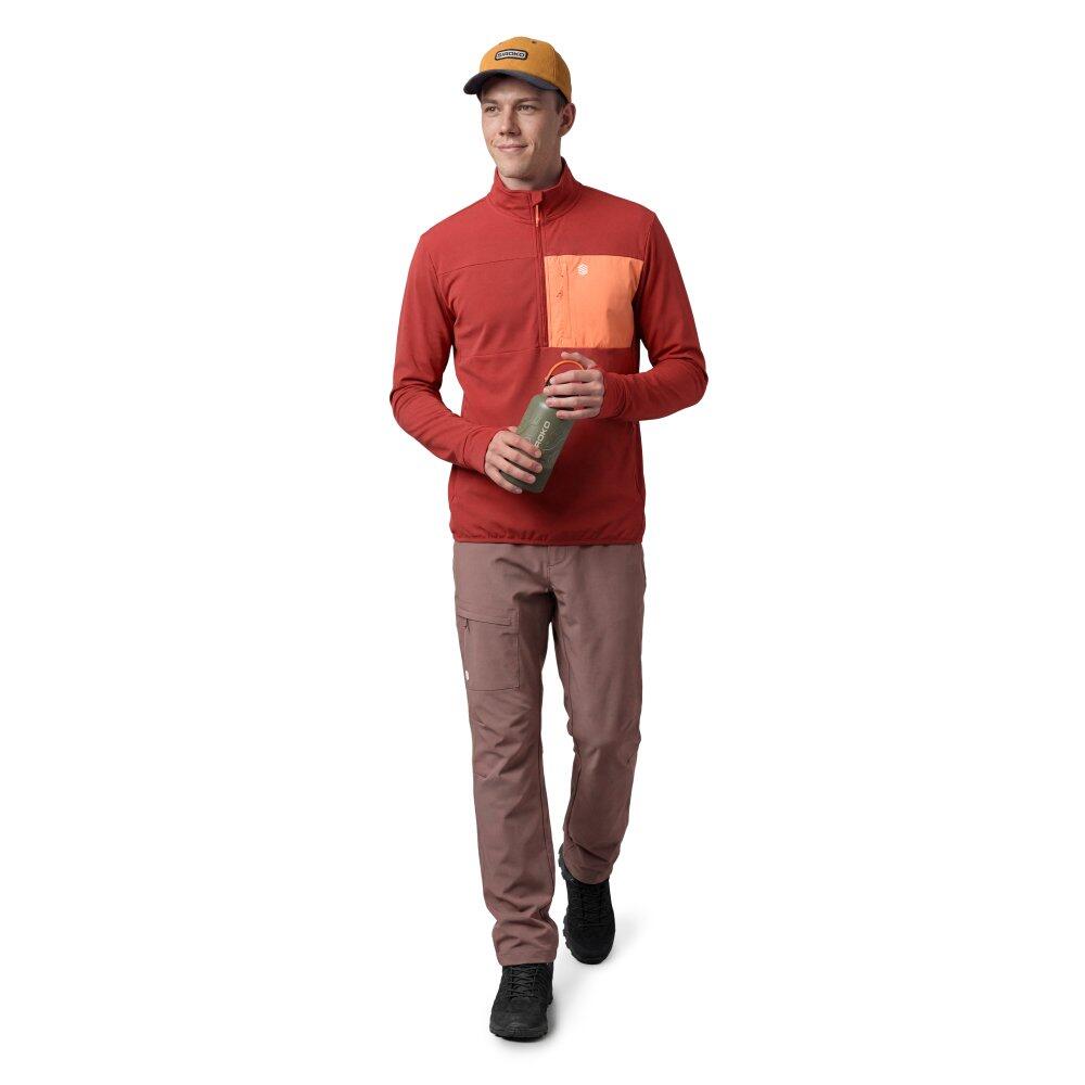 Pull polaire randonnée homme Platte Red Rouge 3/8