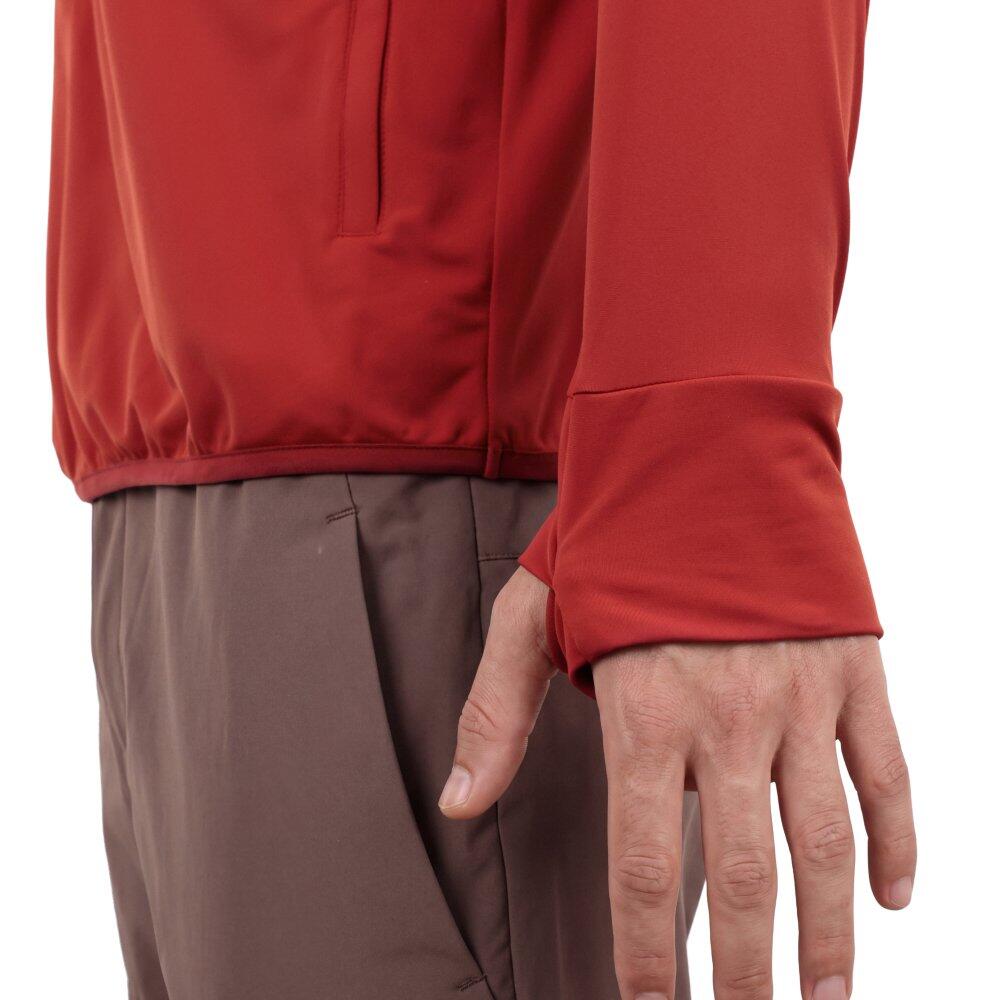 Pull polaire randonnée homme Platte Red Rouge 5/8
