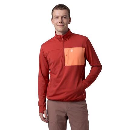 Pull polaire randonnée homme Platte Red Rouge
