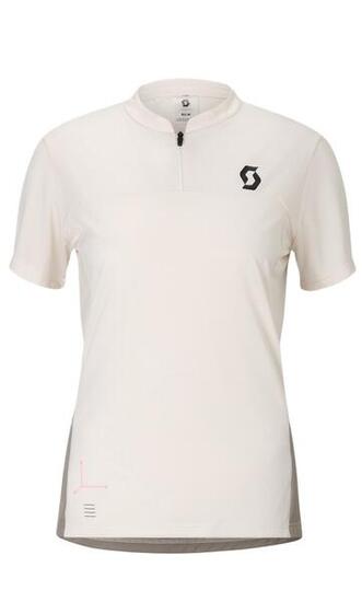 SCOTT SCOTT Damen Fahrradtrikot Vertic Zip cotton white/toast beige
