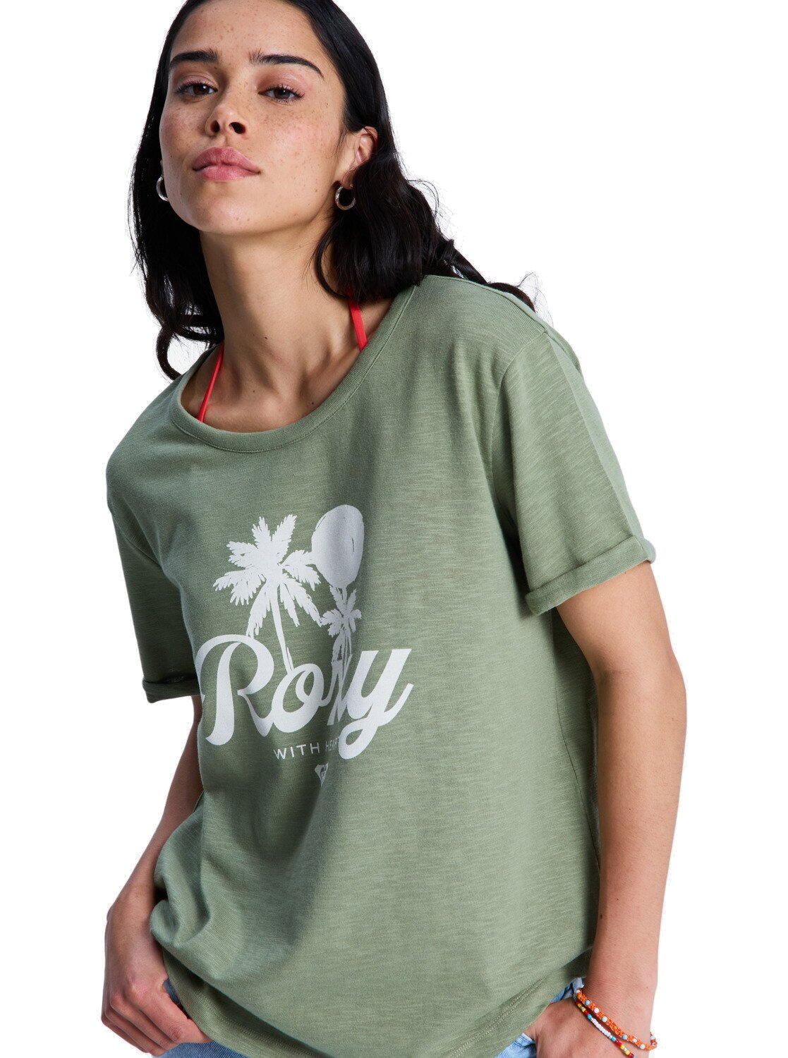 ROXY Roxy Damen Shirt Oceanwave Regular Slub Oil Green 1/3