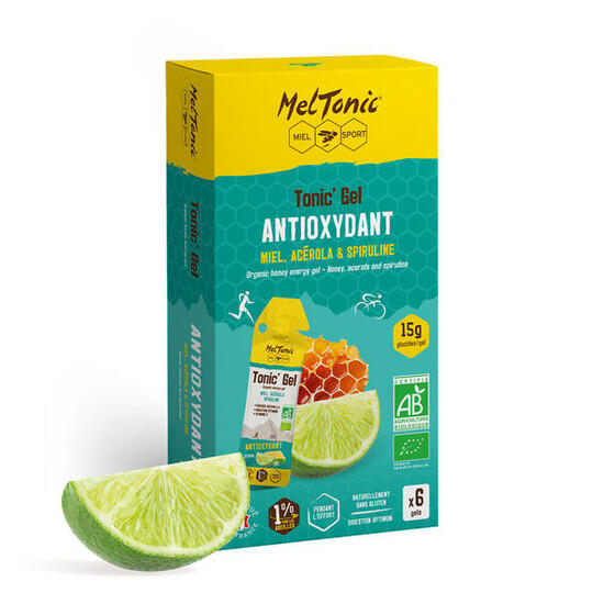 GELS ENERGETIQUES BIO ANTIOXYDANT - MIEL, ACÉROLA & SPIRULINE - ETUI X6