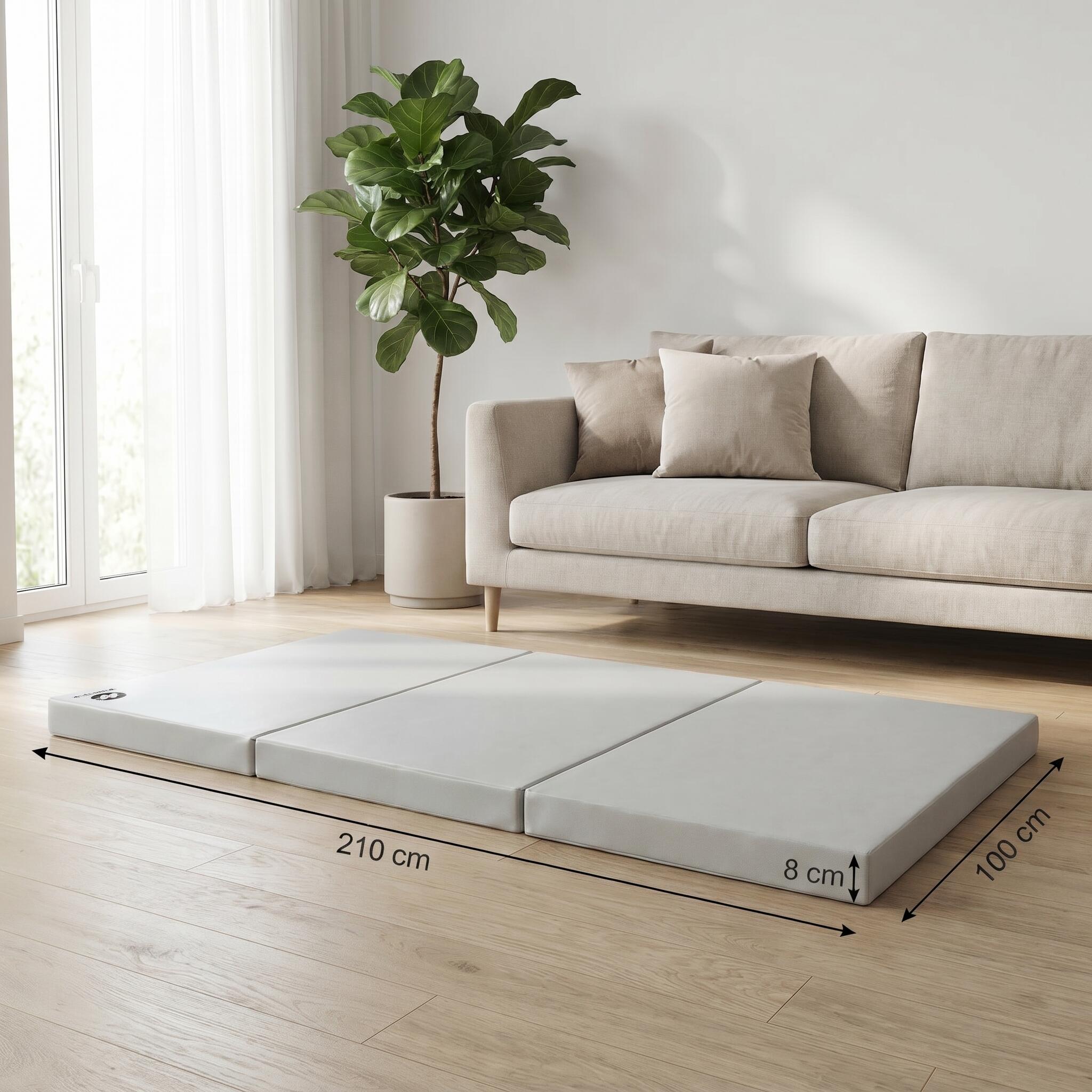 Tapis de gymnastique pliable Jeflex 210 x 100 x 8 cm gris/noir 6/7