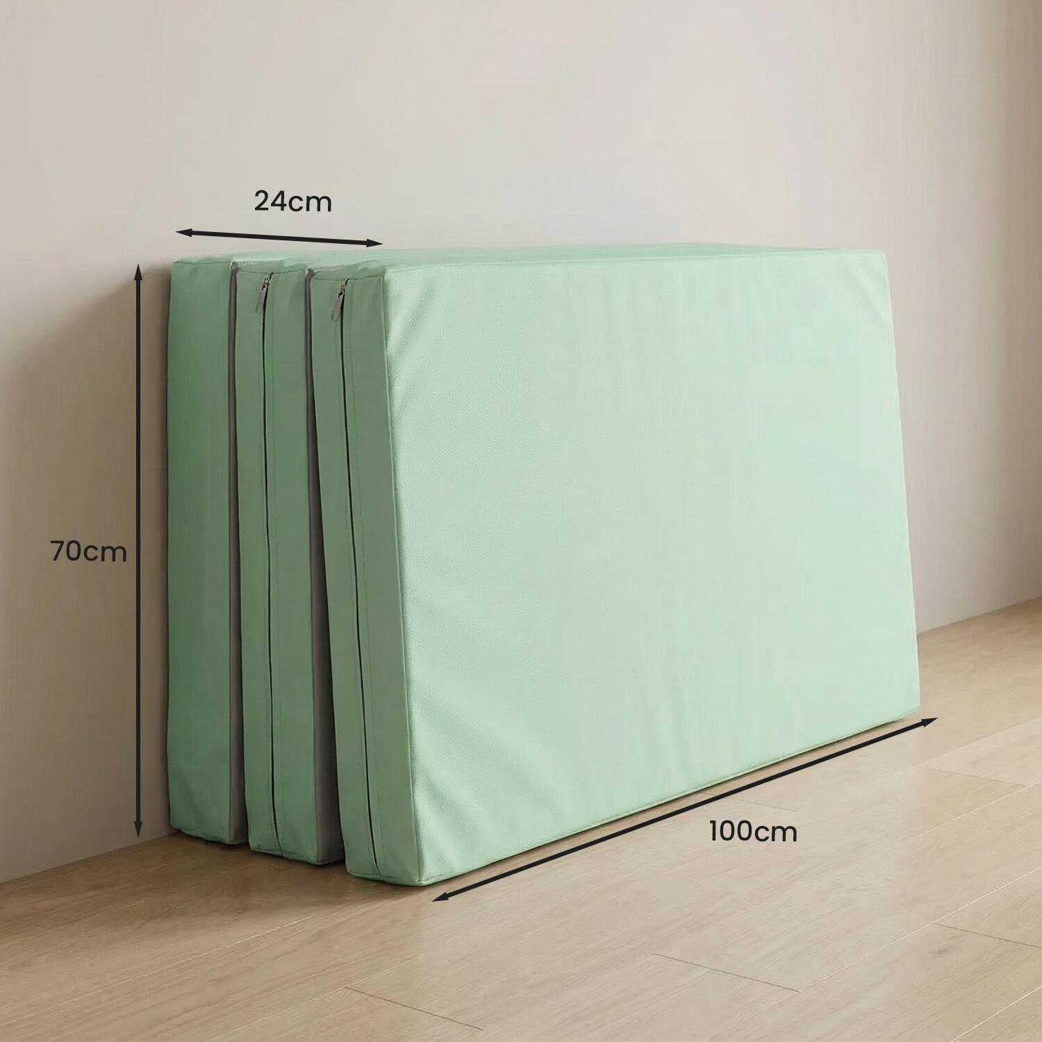 Tappetino sportivo 210 x 100 x 8 cm verde/grigio pieghevole Jeflex 6/7