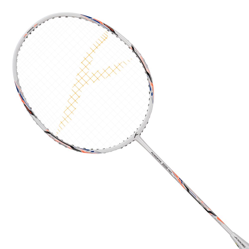 Badmintonschläger mit Schlägerhülle - Powertek 2000 Weiß 4/7