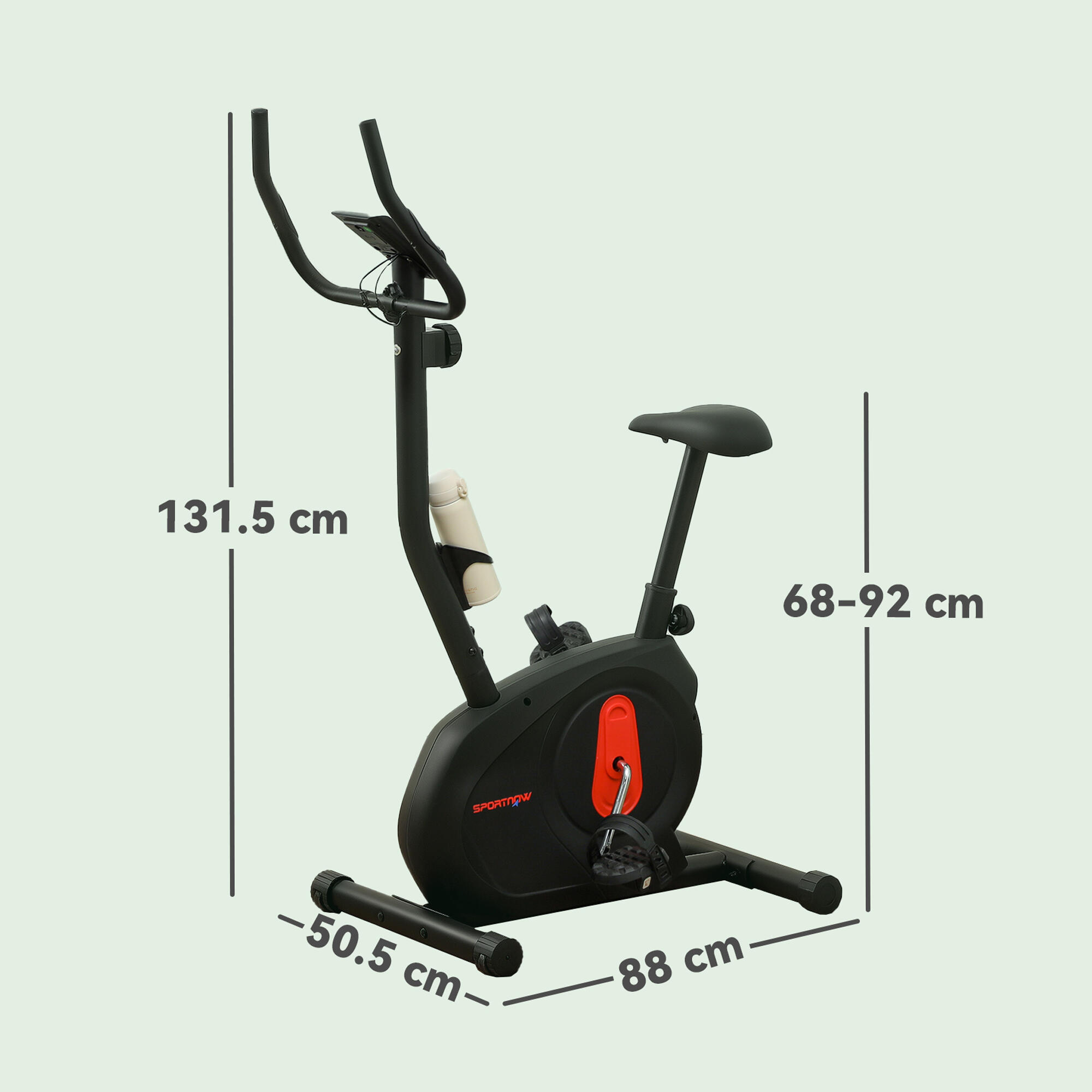 Bicicleta estática 88x50,5x131,5 cm preto SPORTNOW 3/5