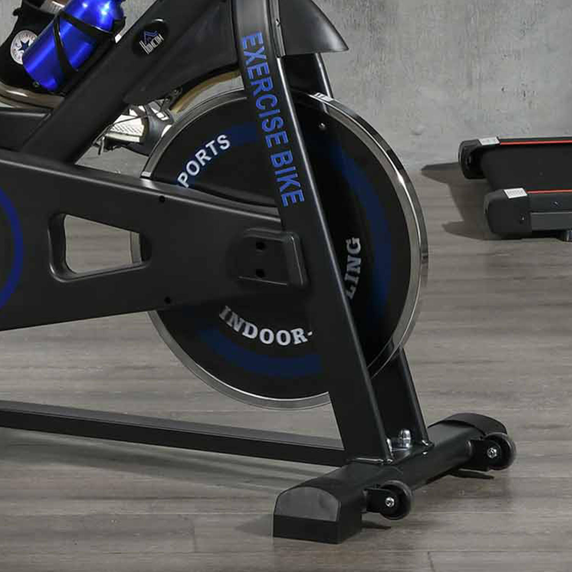Bicicleta Estática HOMCOM 103x53x114 cm Azul 4/7