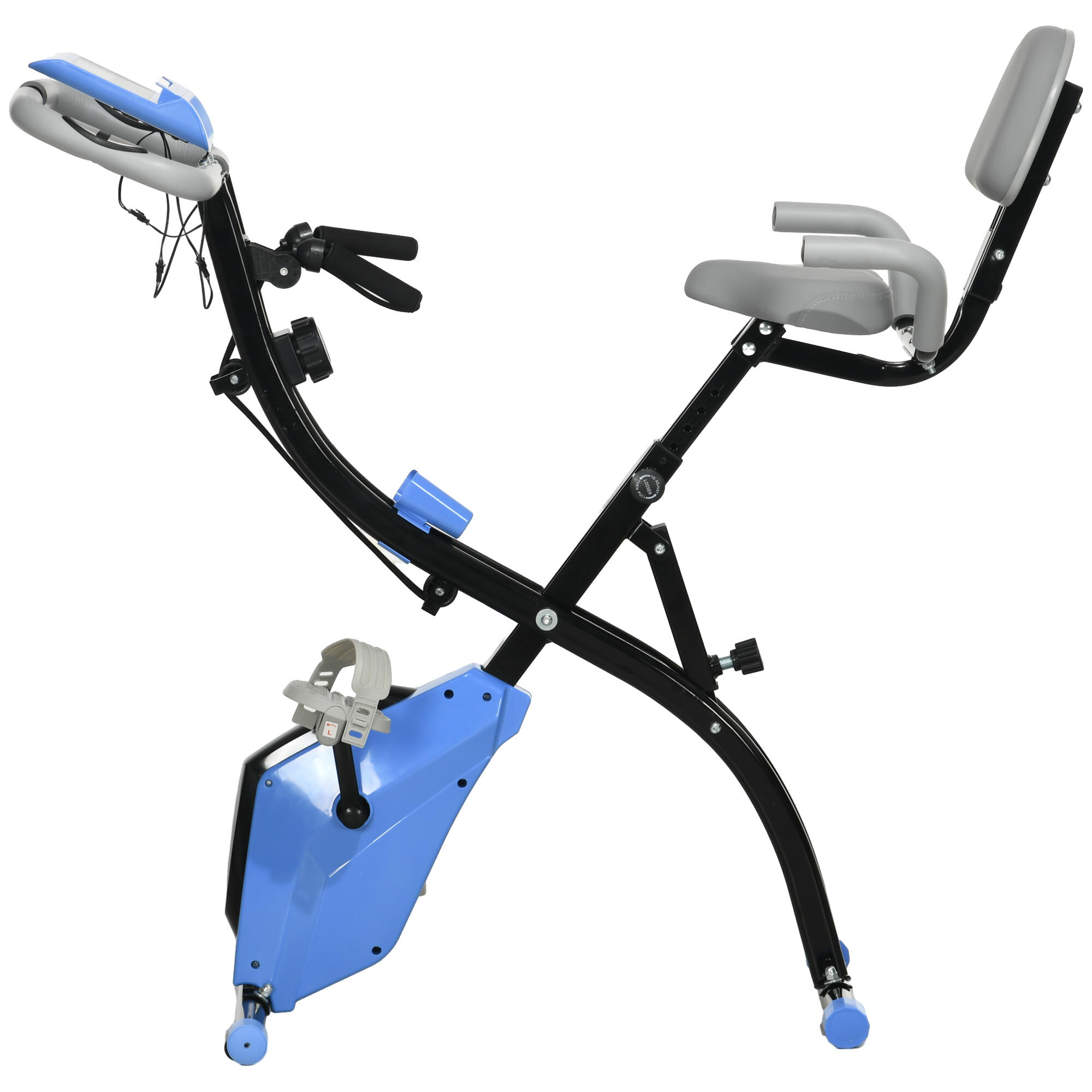 Bicicleta Estática Dobrável HOMCOM Azul 4/5
