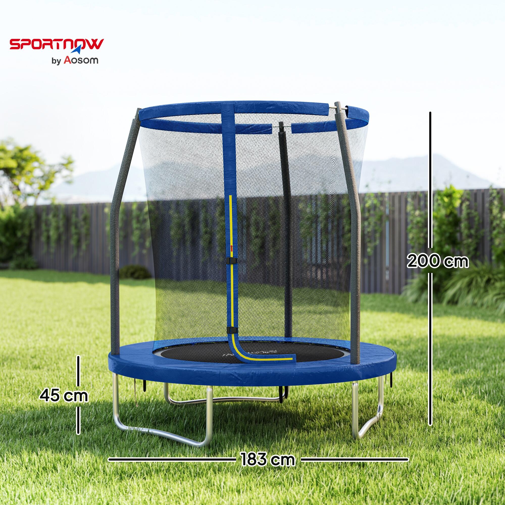 SPORTNOW Trampolim Infantil Ø183 cm, para Crianças acima de 6 Anos 3/5