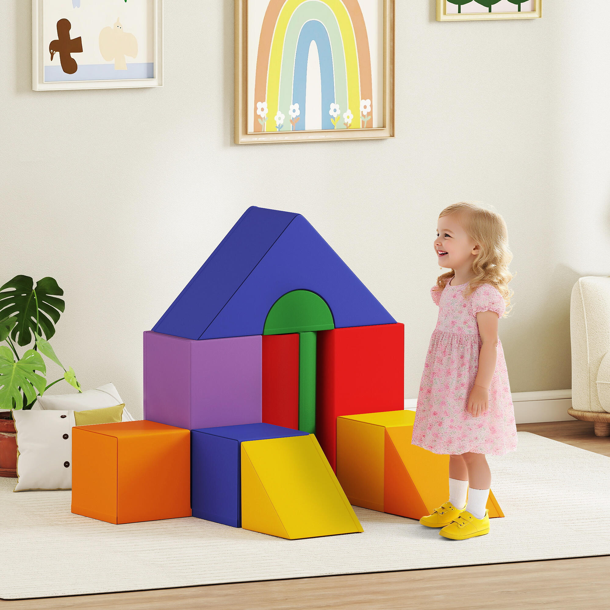 Bloques de Espuma HOMCOM 50x50x25 cm Multicolor 2/7