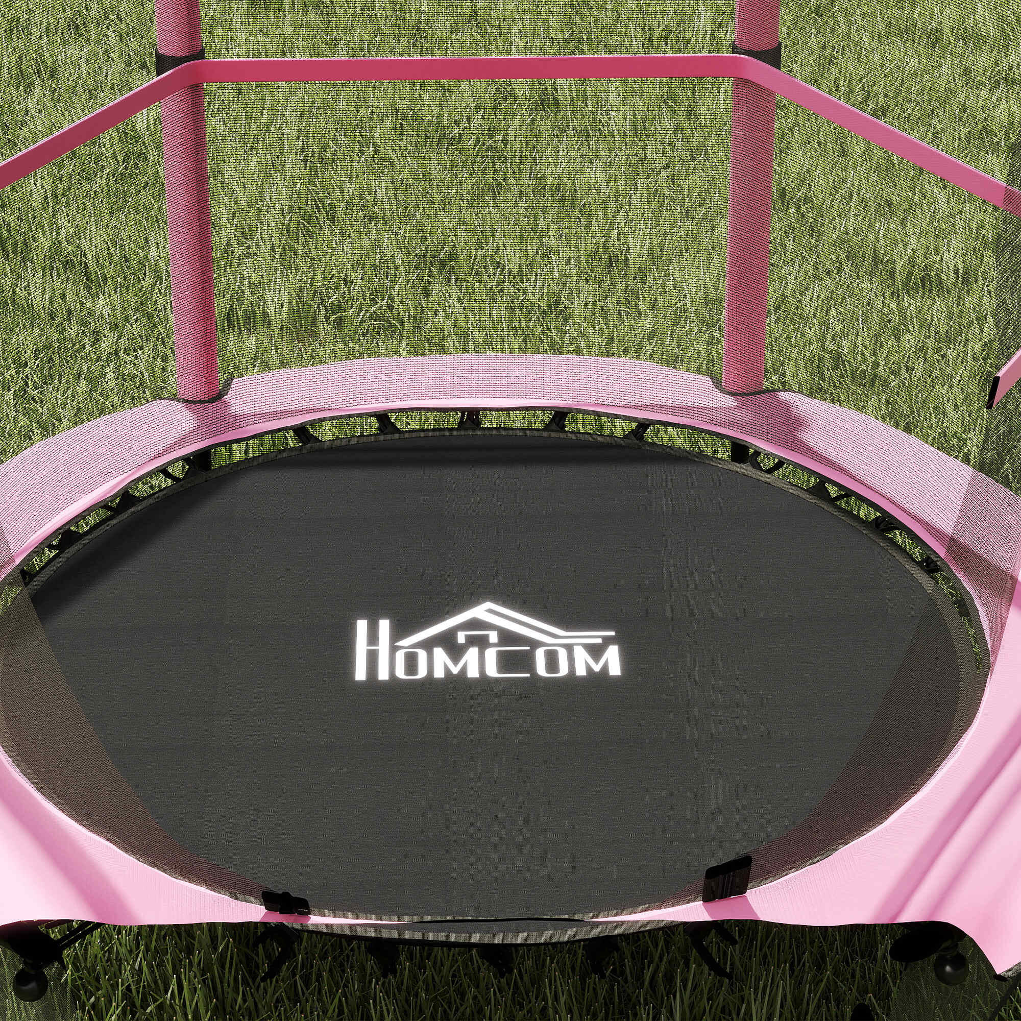 Trampolim para crianças ø140x190 cm rosa HOMCOM 4/7
