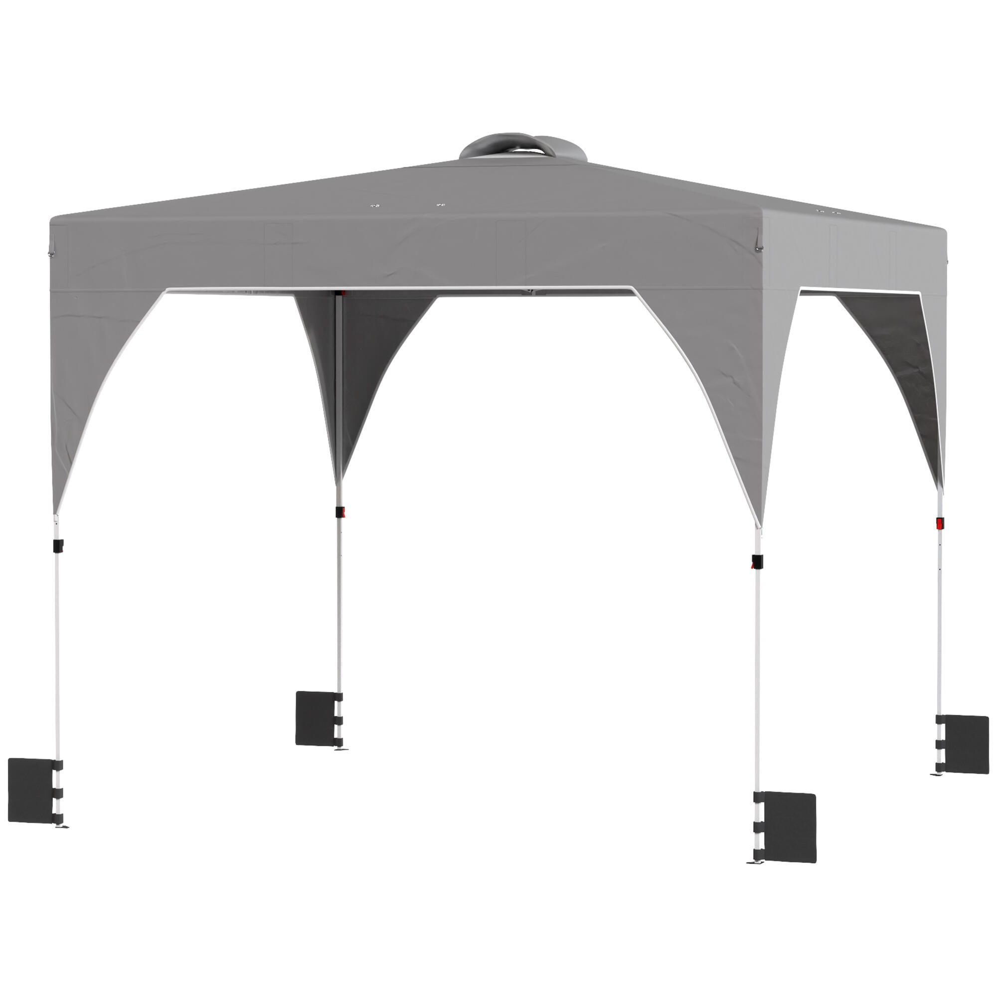 Carpa Plegable Outsunny 296x296x270 cm Gris Oscuro 5/5