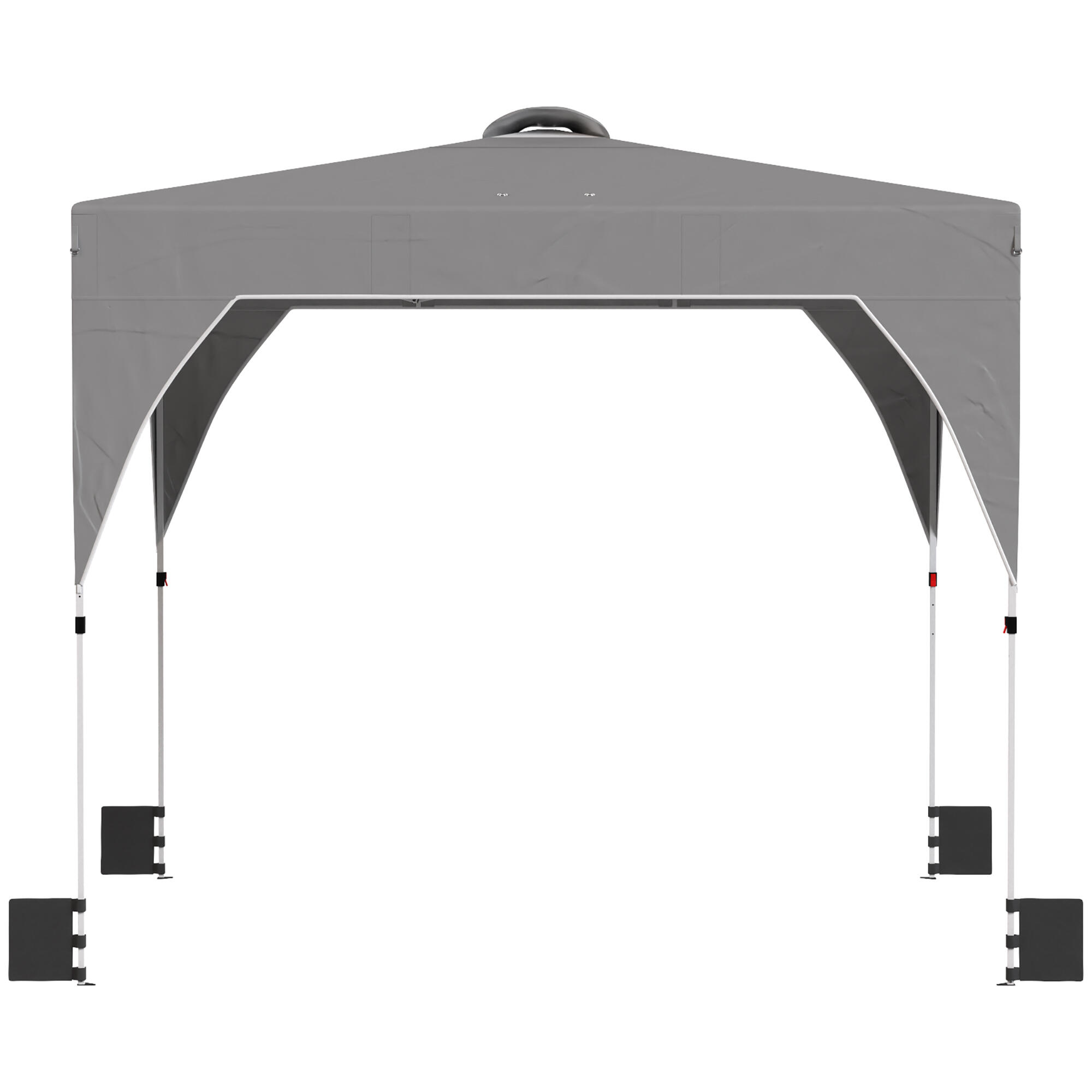 Carpa Plegable Outsunny 296x296x270 cm Gris Oscuro 4/5
