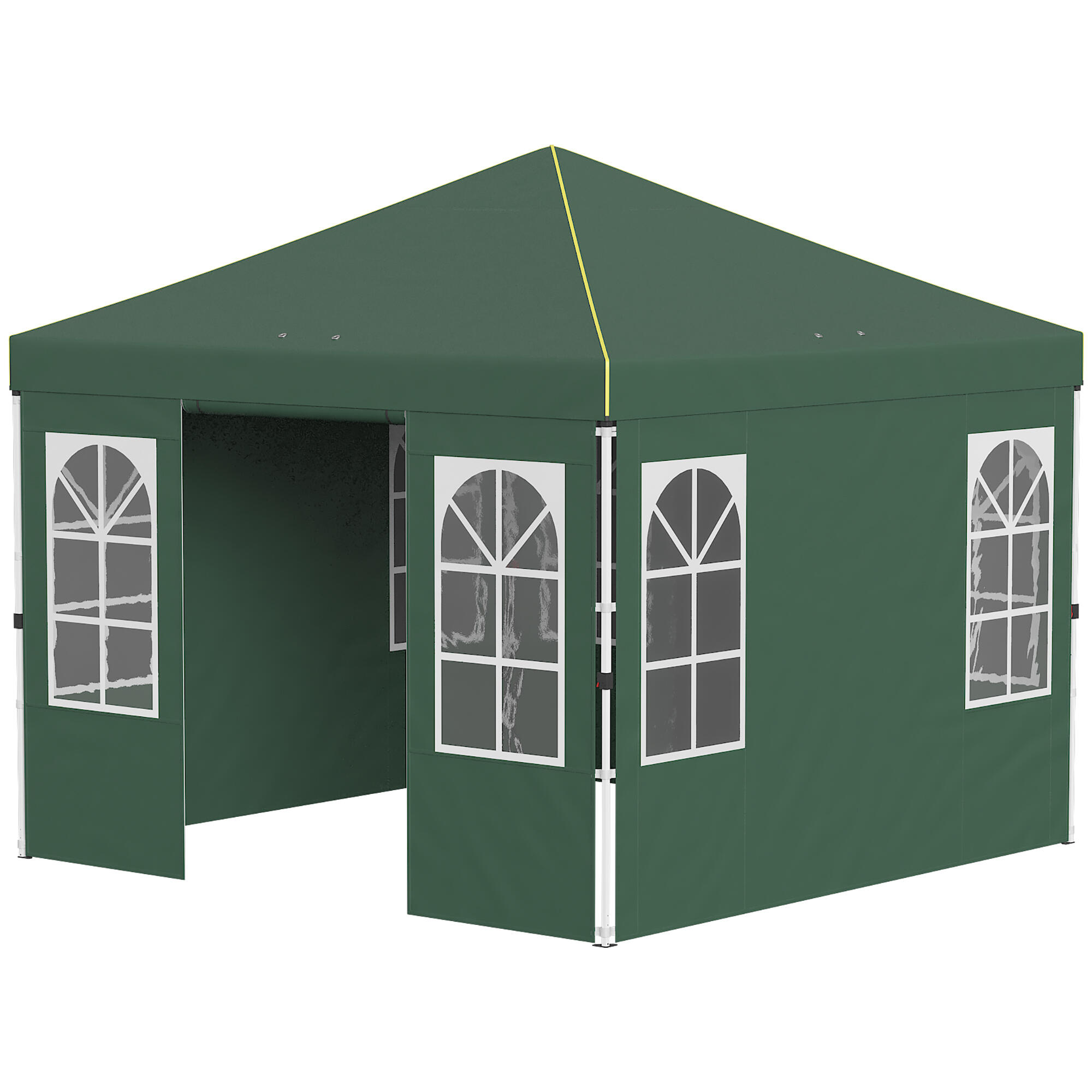 Tenda dobrável 293x293x272 cm verde Outsunny 5/5