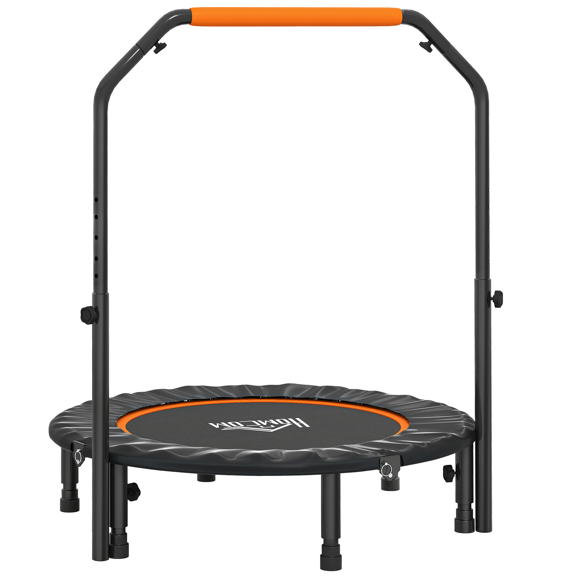 Trampolim fitness ø102x99-123 cm preto e laranja HOMCOM 1/5