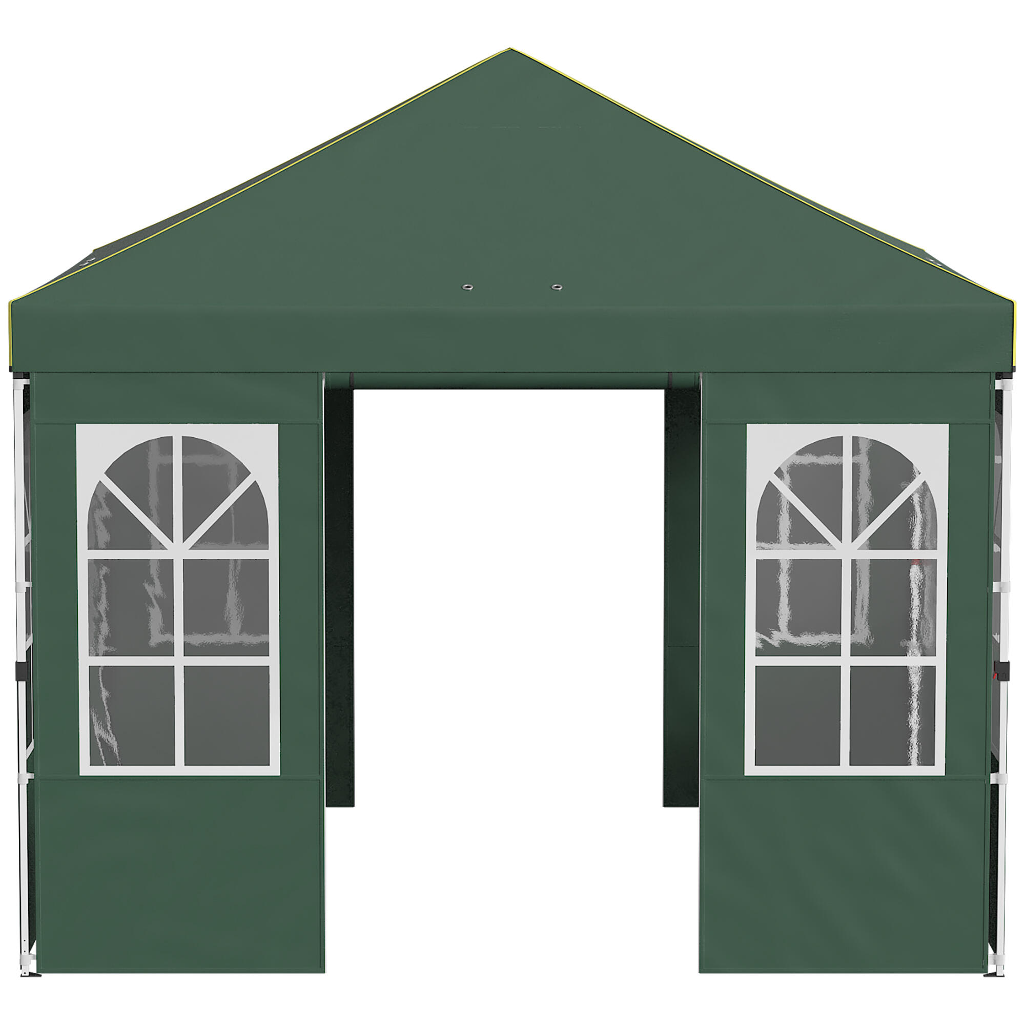 Tenda dobrável 293x293x272 cm verde Outsunny 4/5