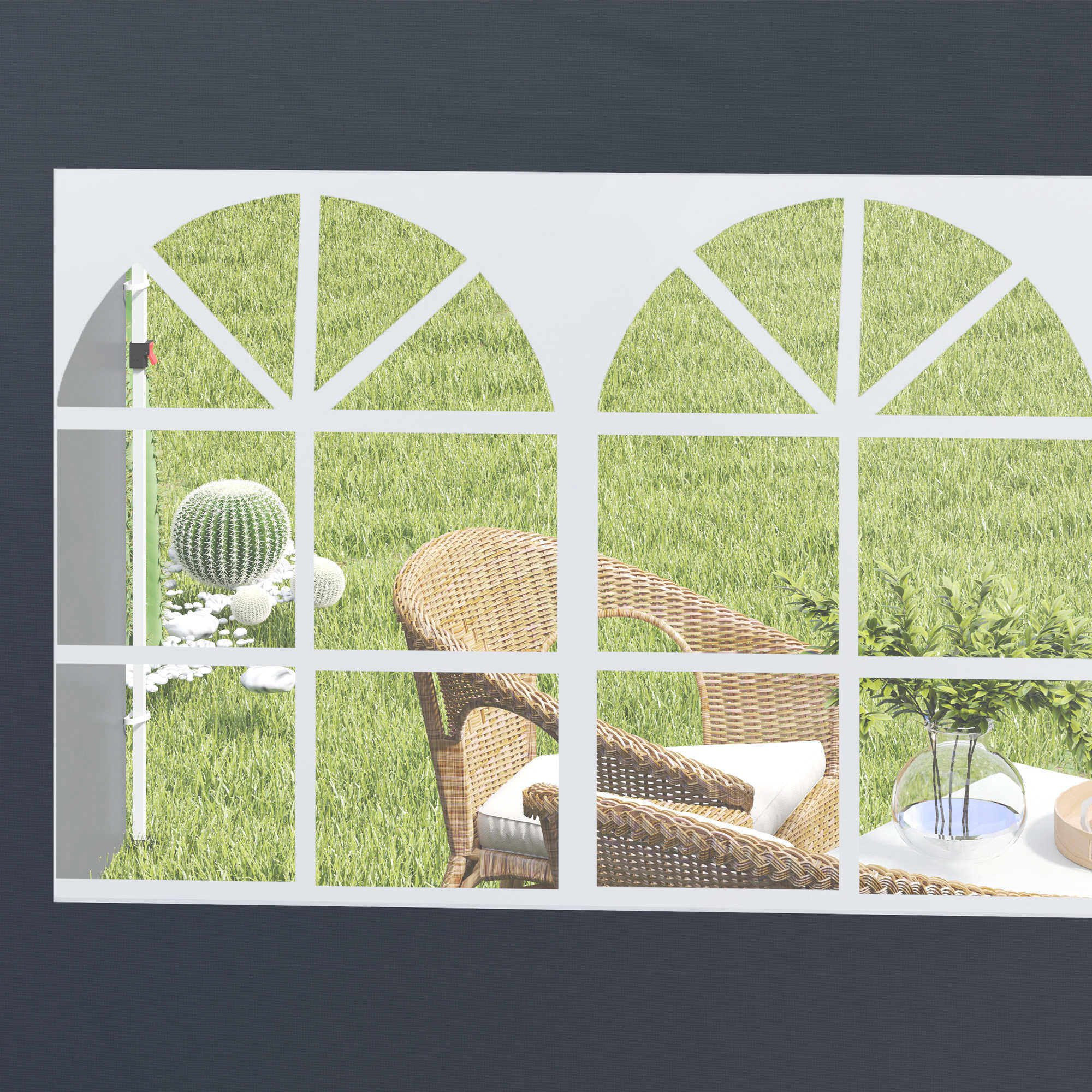 Paredes Laterales Carpa Outsunny 295x200 cm Gris Oscuro 5/5