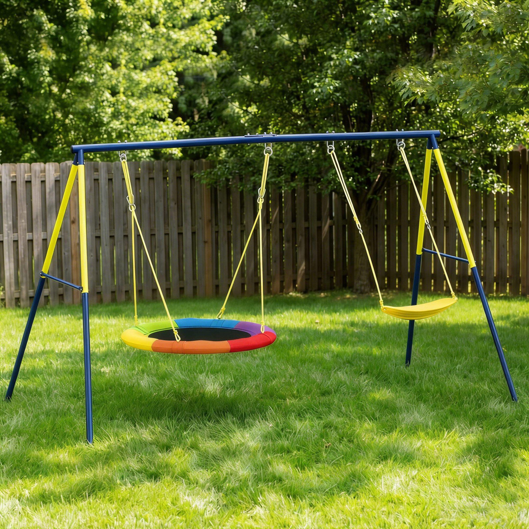 Baloiço infantil 265x160x178 cm multicolor AIYAPLAY 5/5