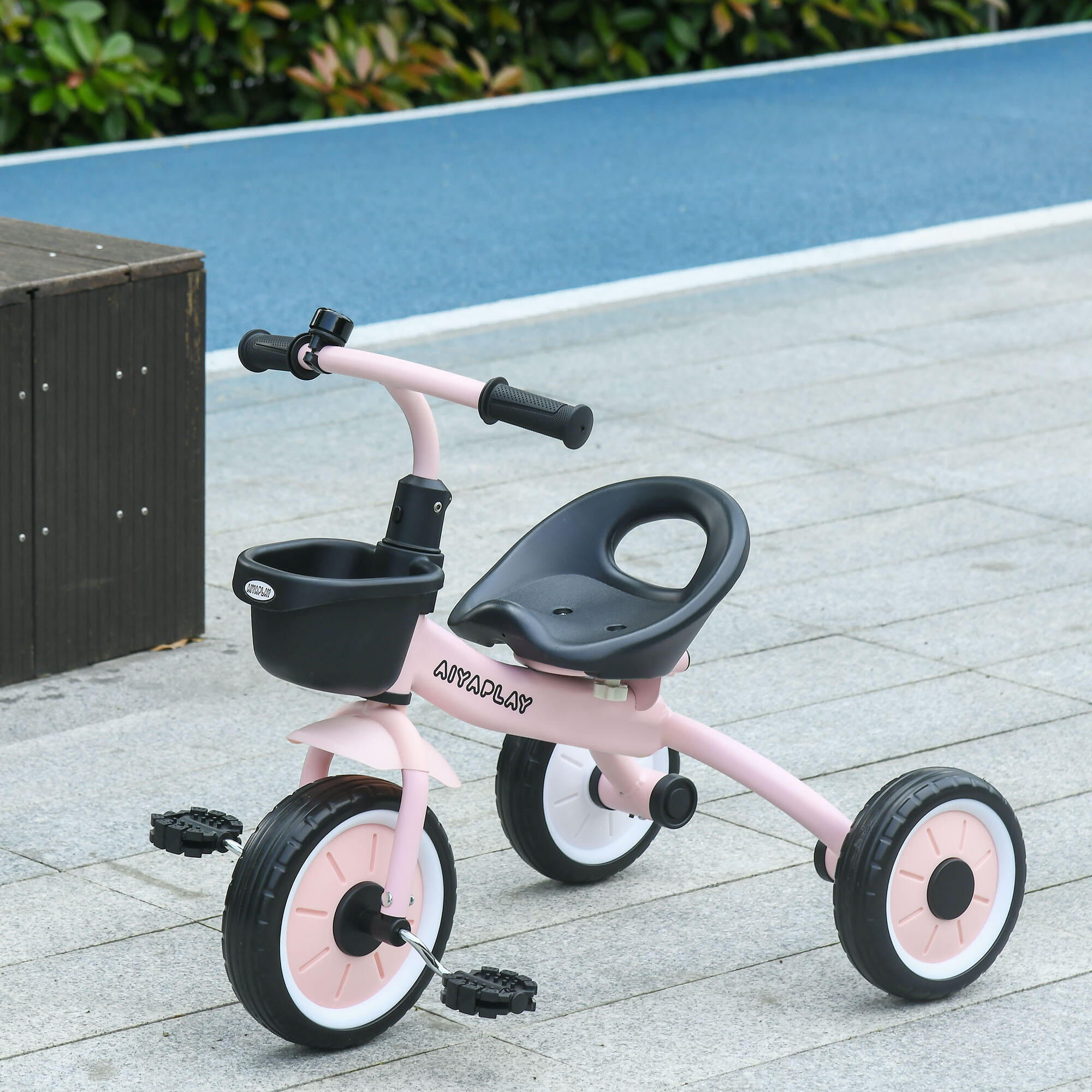 Triciclo para Crianças AIYAPLAY 70,5x53x58 cm Rosa 2/7