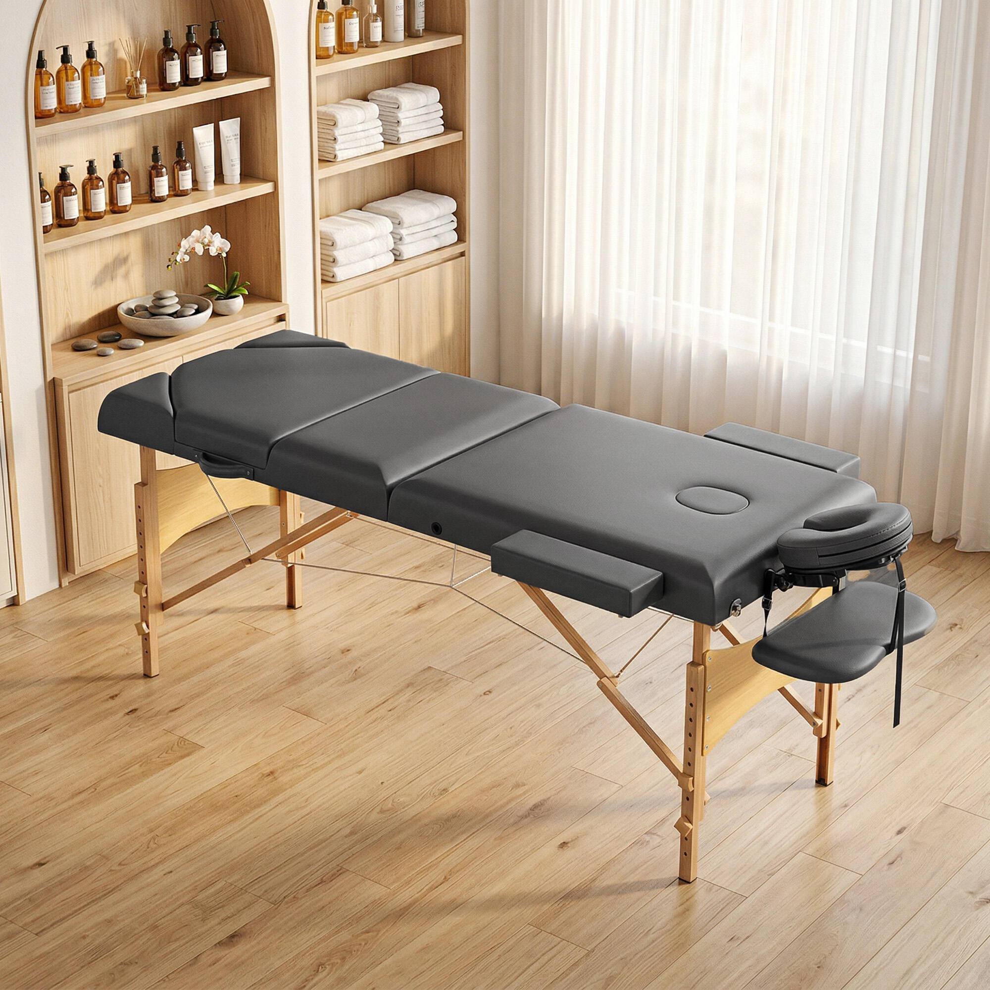 Marquesa 215x60x64-89 cm cinzento HOMCOM 2/6