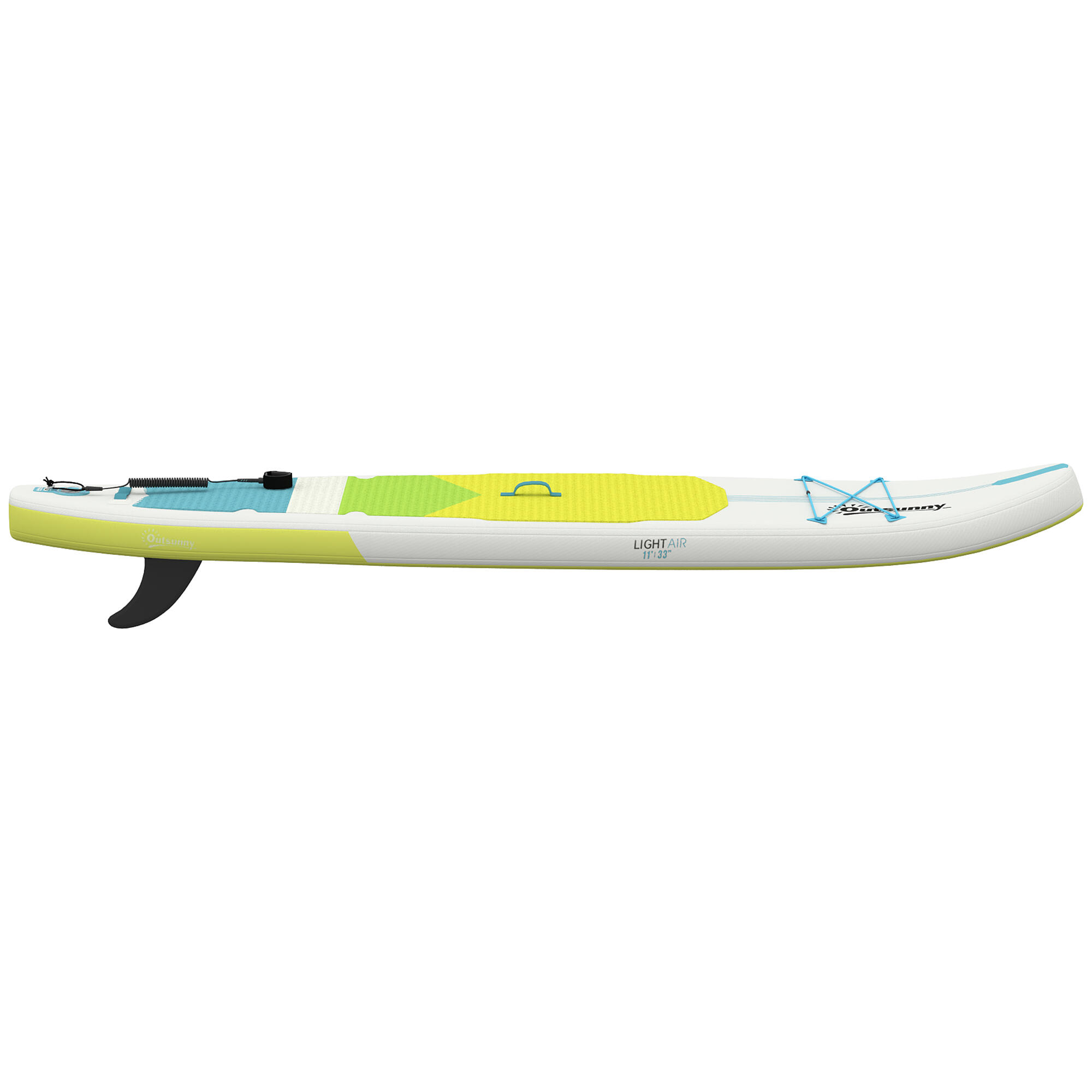Paddle Surf Insuflável Outsunny Verde e Amarelo 5/5