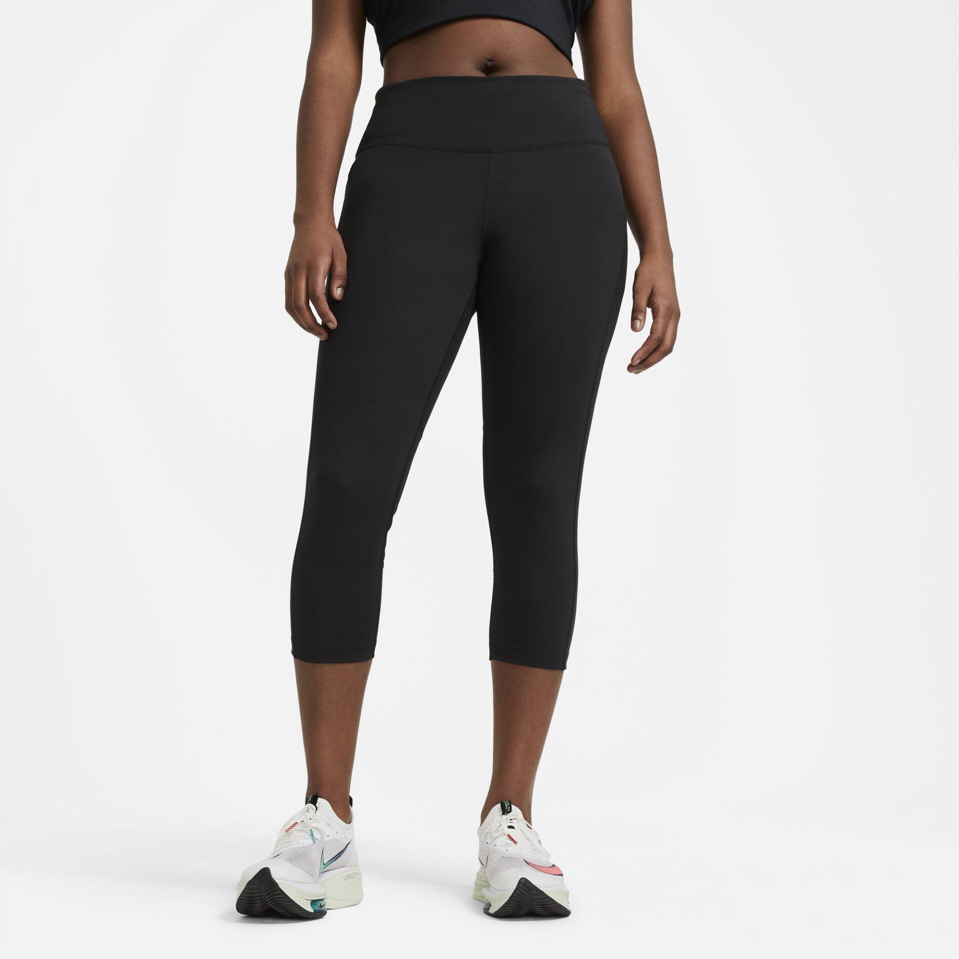 NIKE Dámské běžecké legíny Fast Mid-Rise Crop