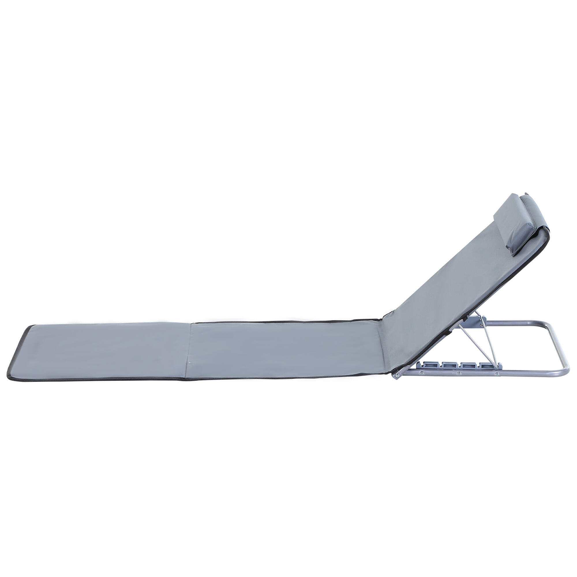 Esterillas de Playa Outsunny 134x48x43 cm Gris 5/6