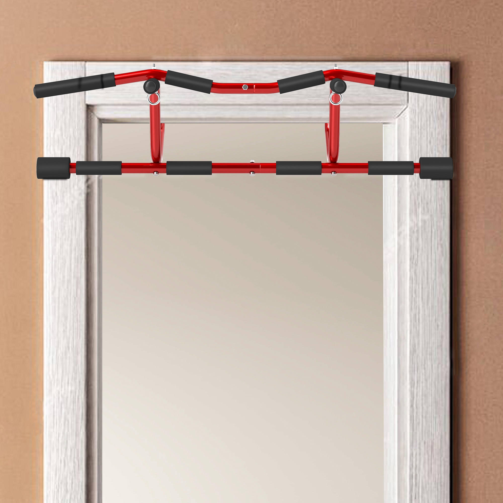 Barra de elevações 96x45x27 cm vermelho SPORTNOW 2/7