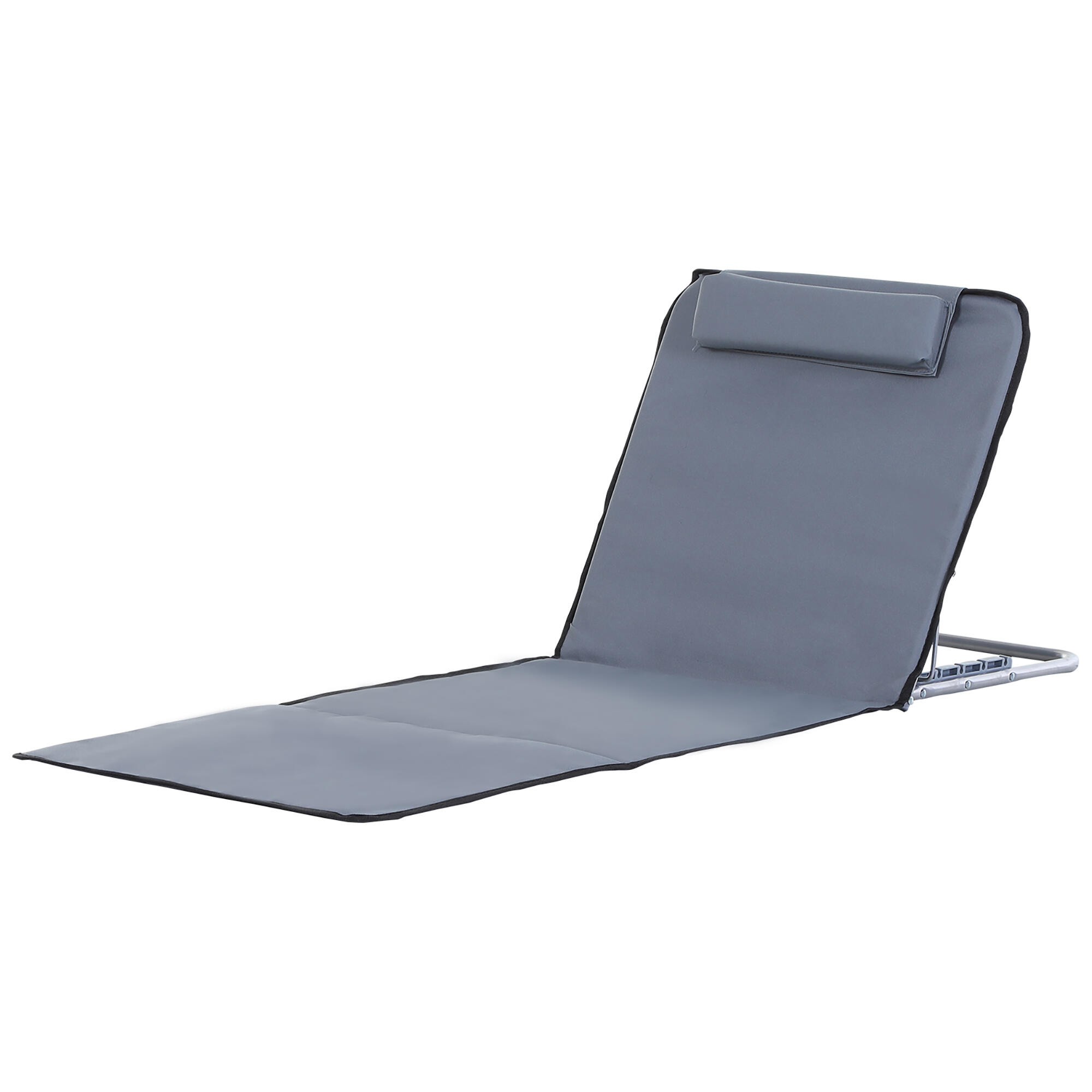 Esterillas de Playa Outsunny 134x48x43 cm Gris 4/6