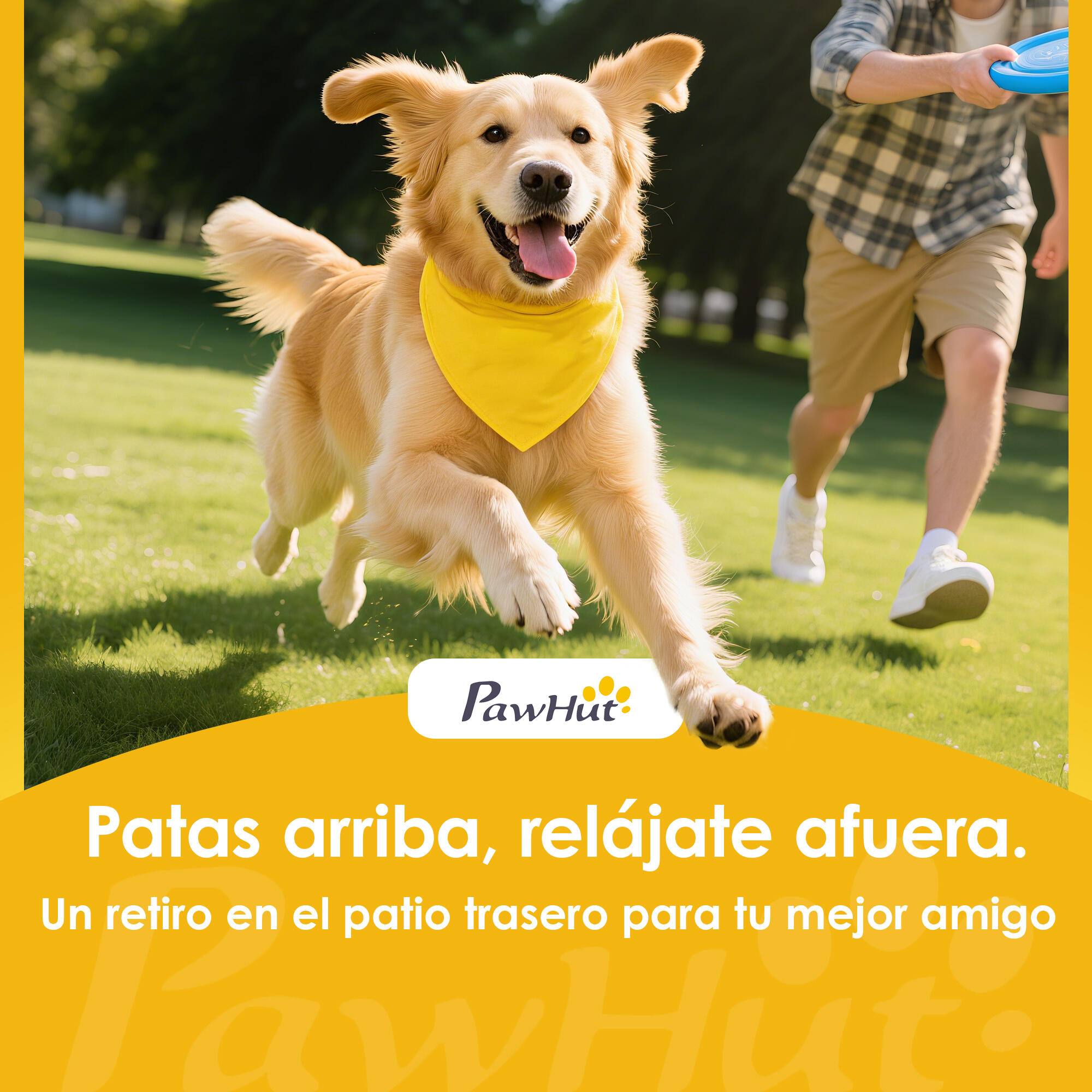 Carrito para Perros PawHut 77x44x102 cm Café 5/5