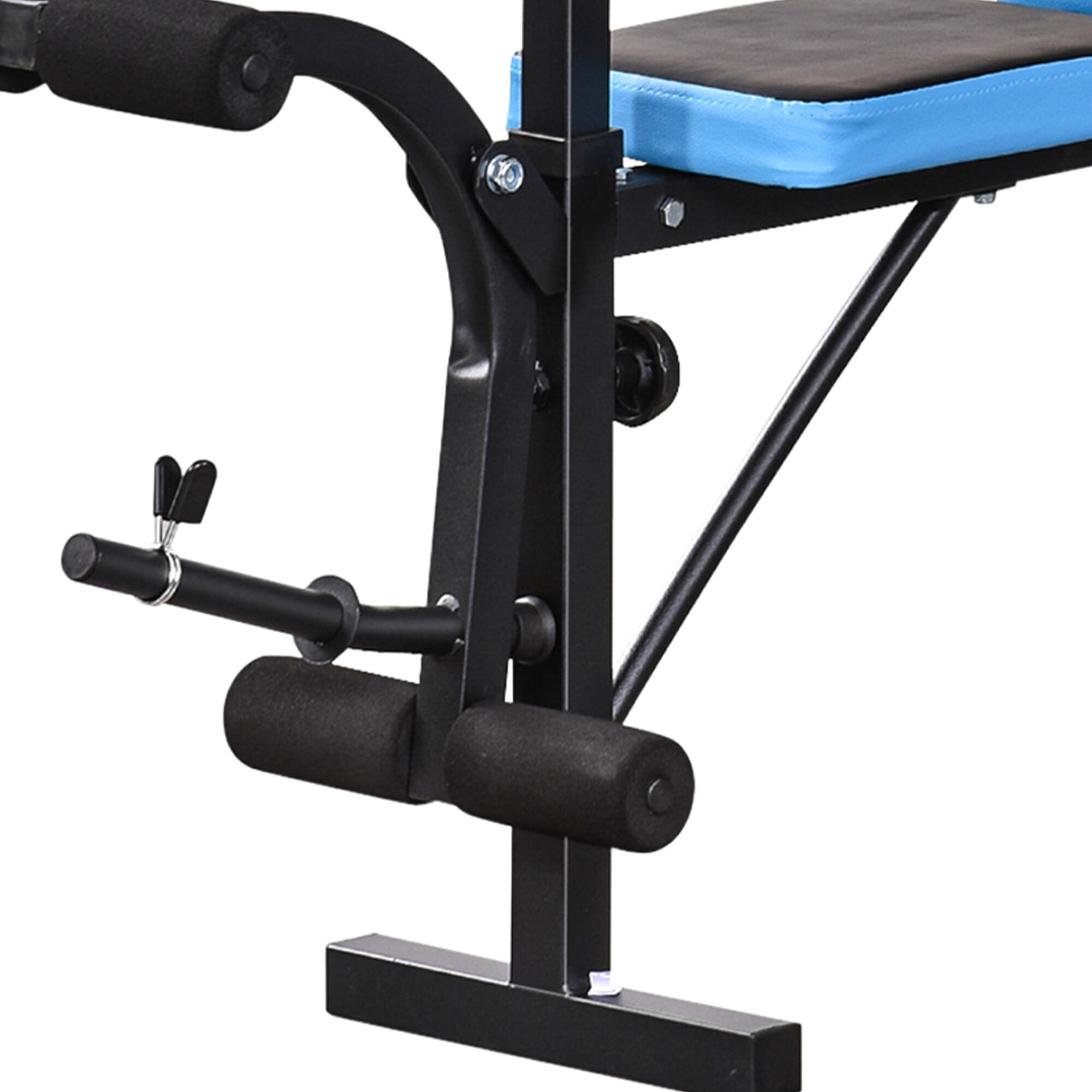 Banco de Pesas HOMCOM 155x56.5x120 cm Negro y Azul 5/5