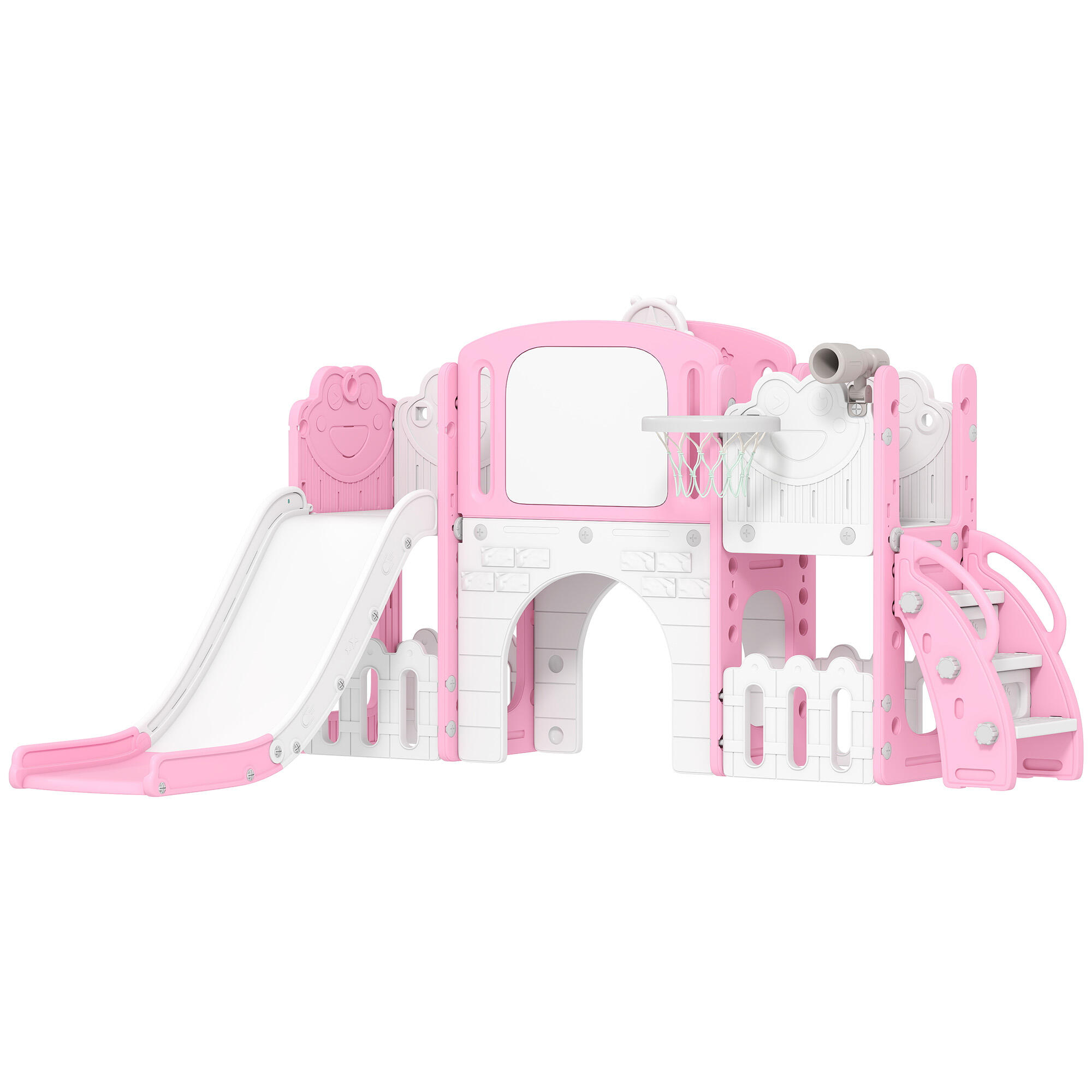 Tobogán Infantil AIYAPLAY 176x150x94 cm Rosa 1/5