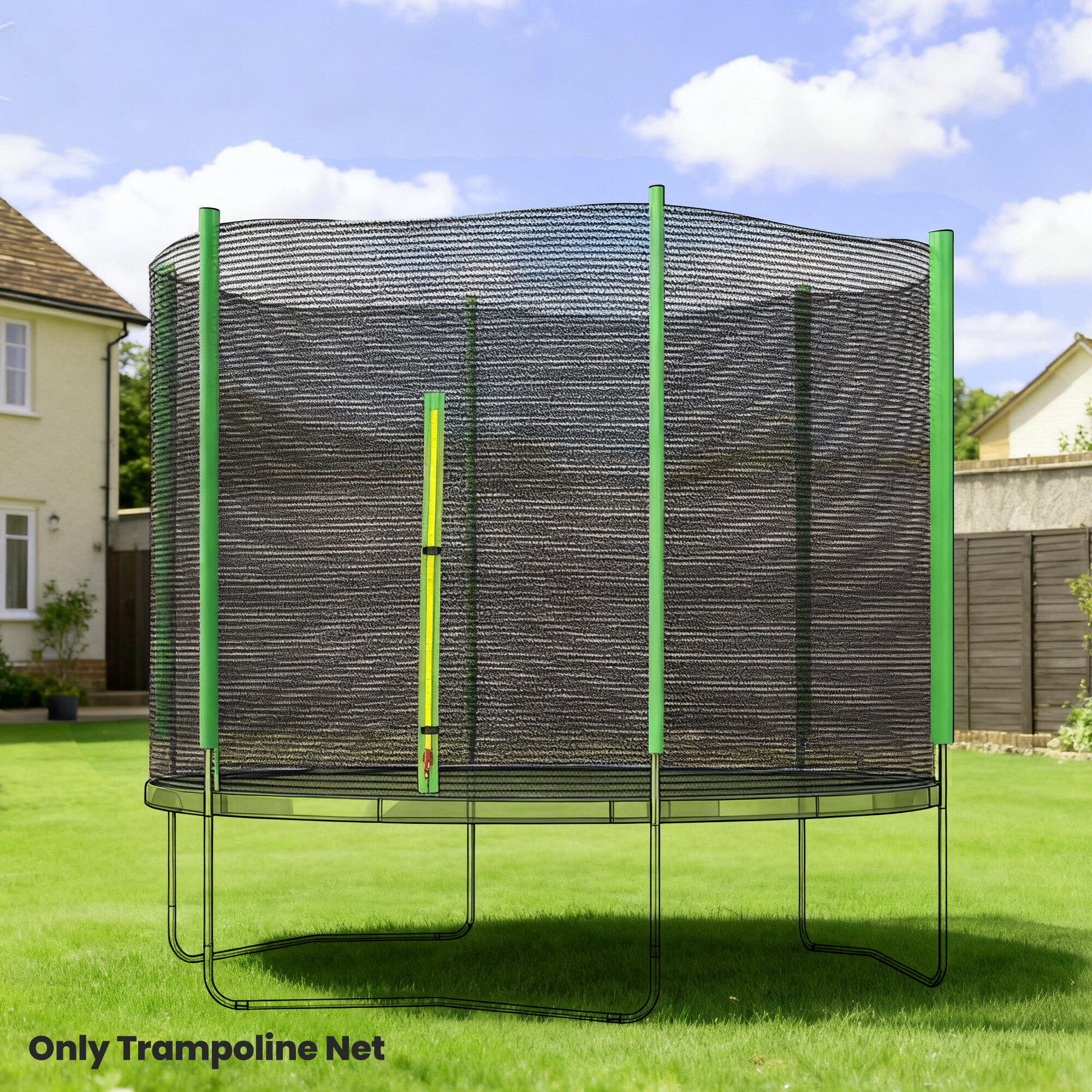 Rede de segurança para trampolim ø305x180 cm verde SPORTNOW 2/7