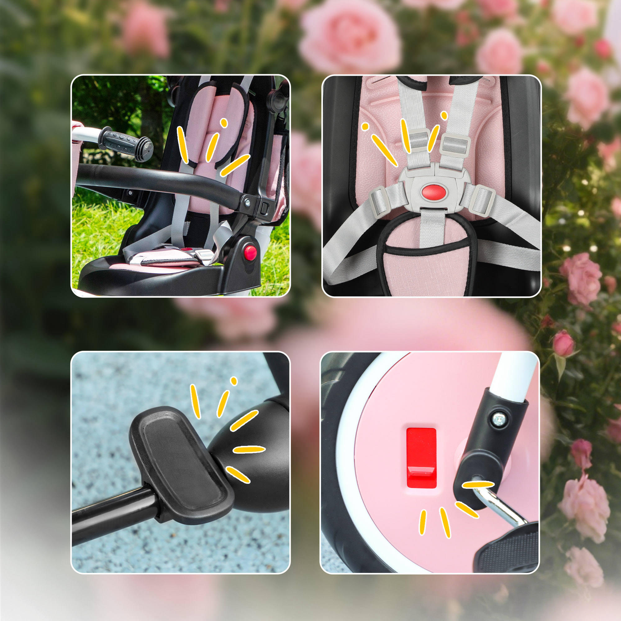 Triciclo Evolutivo AIYAPLAY Rosa 5/5