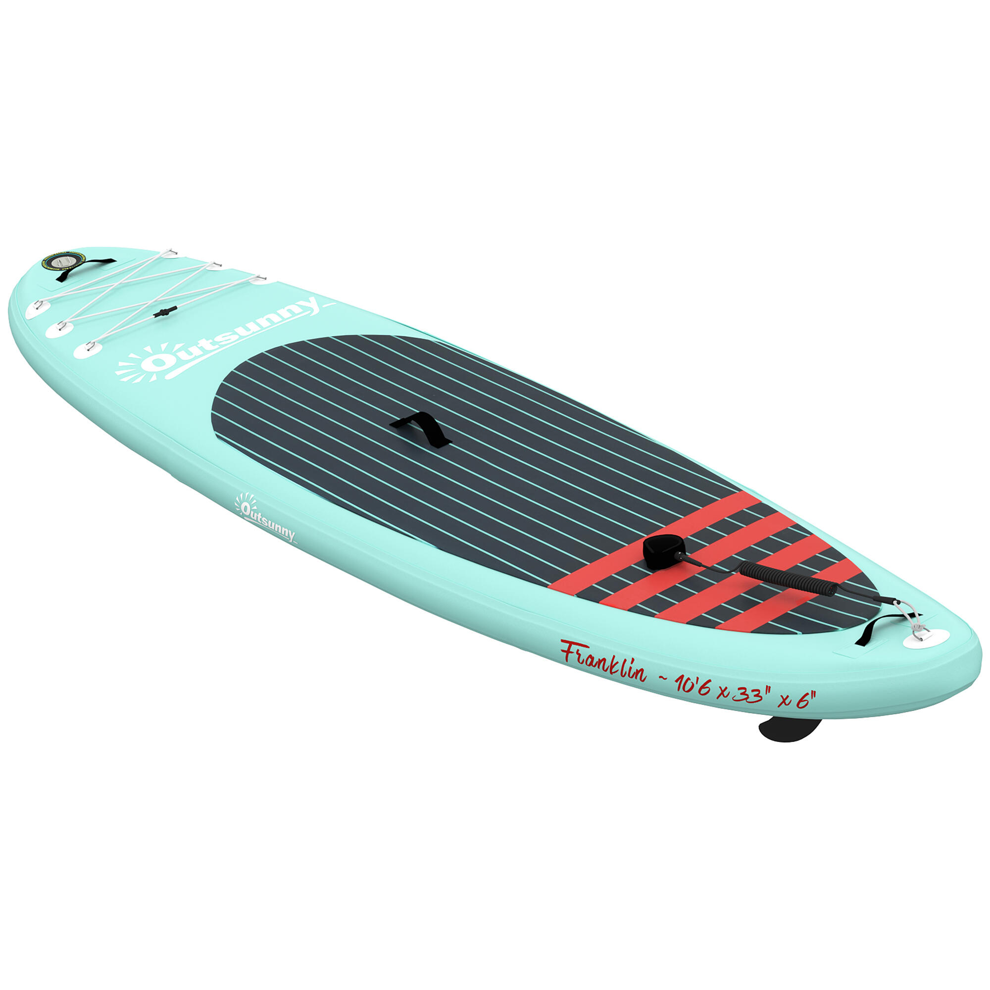 Paddle Surf Insuflável Outsunny Azul e Laranja 5/5