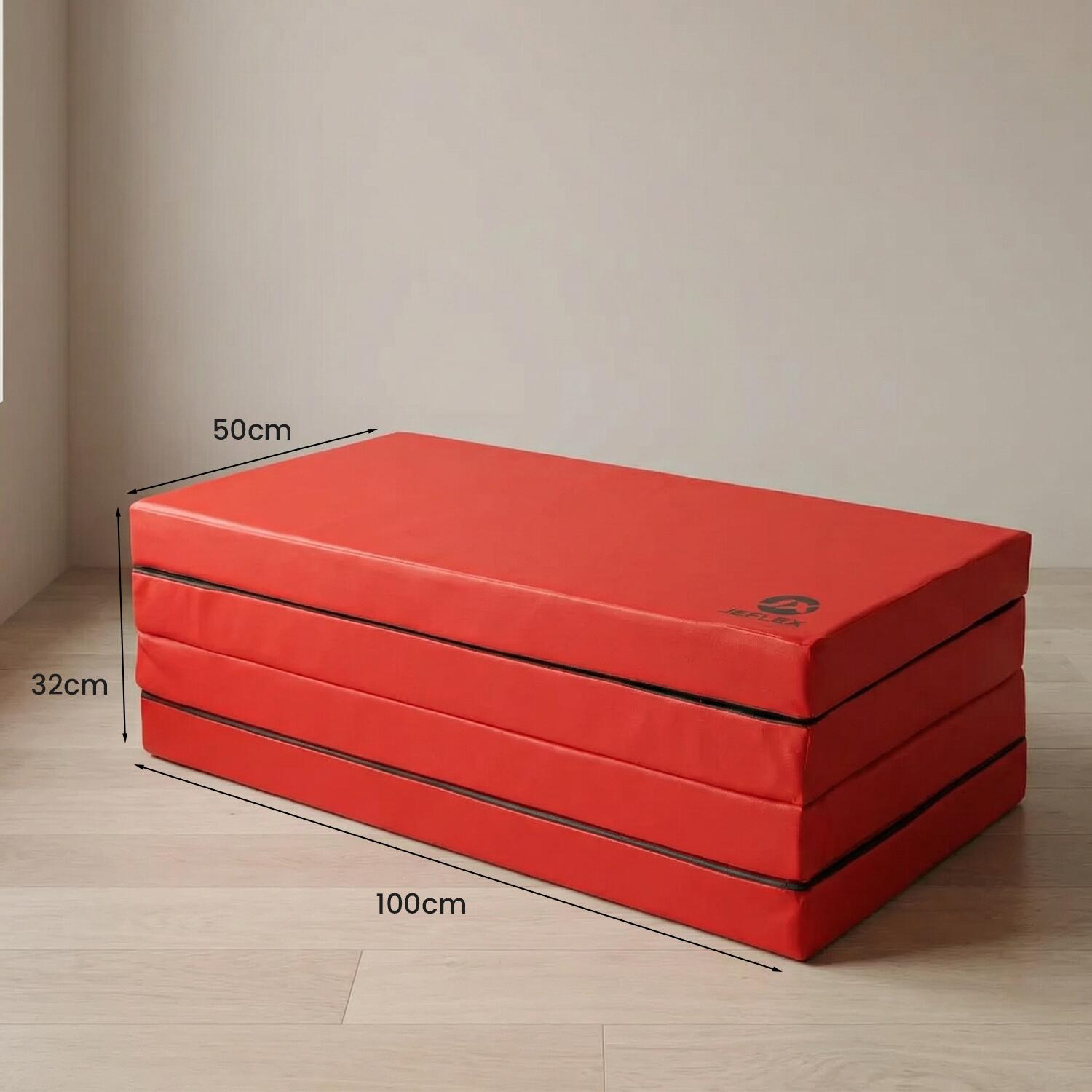 Tapis de gymnastique pliable Jeflex 200 x 100 x 8 cm rouge/noir 6/7