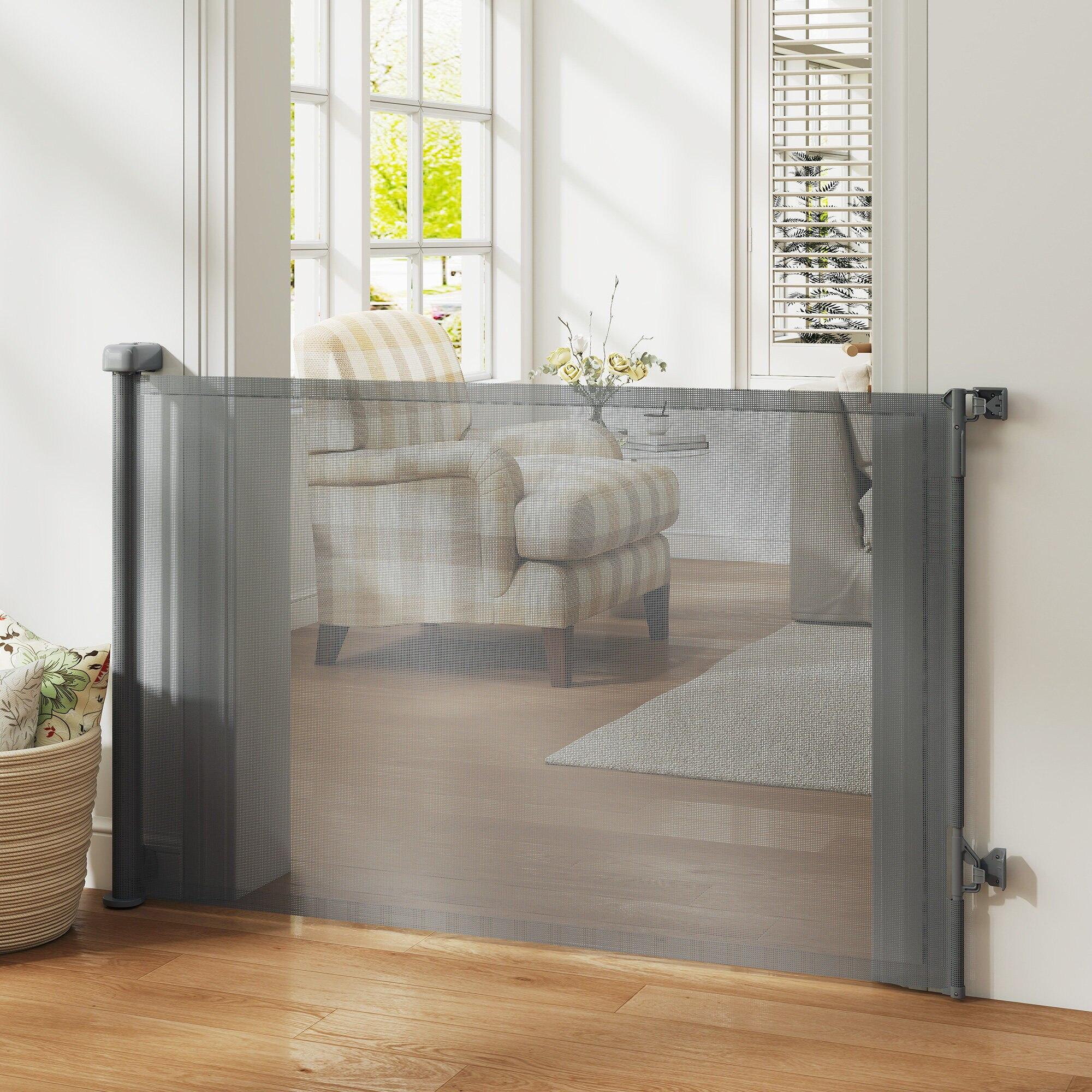 Barrera para Perros PawHut 149x9x93 cm Gris 2/5