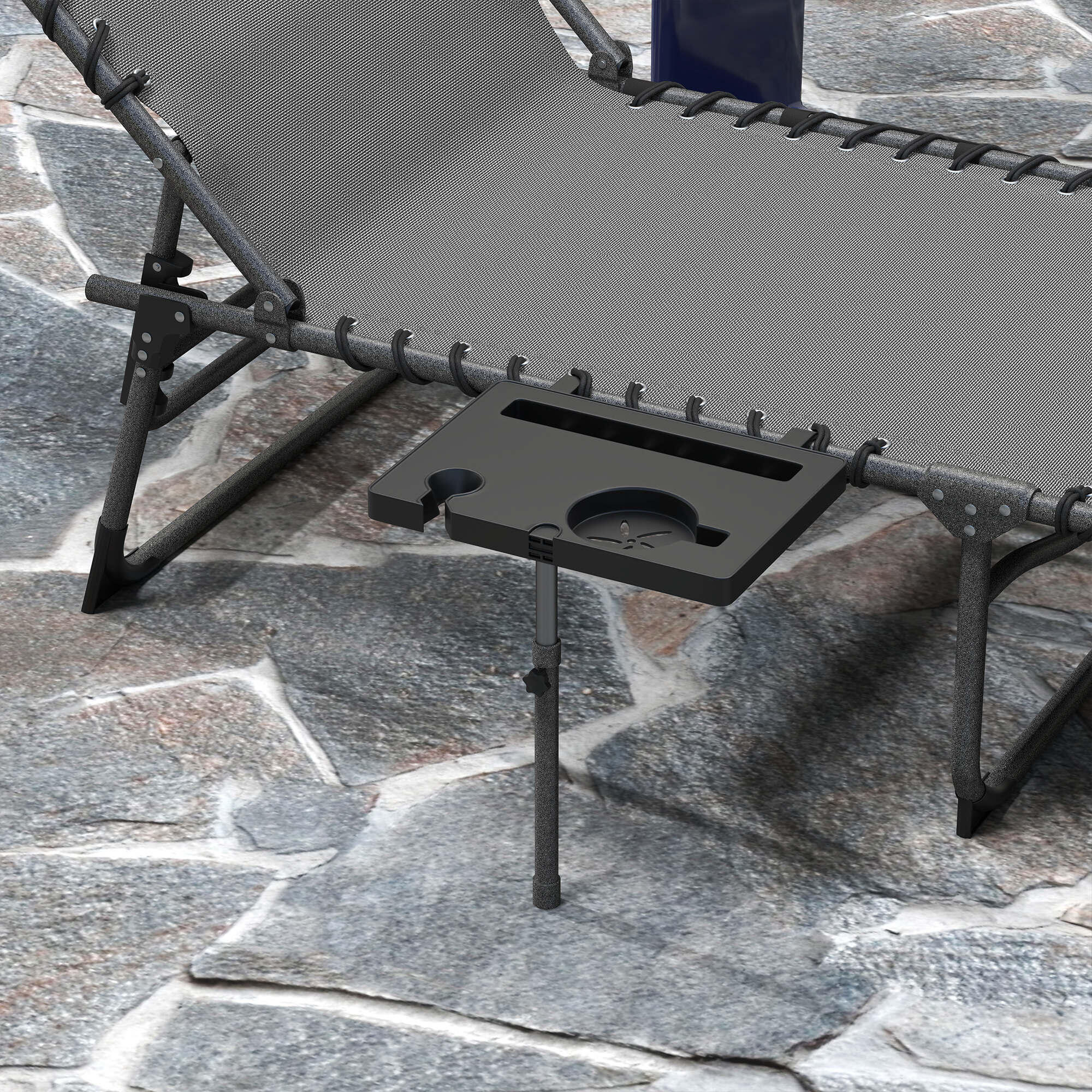 Tumbona Plegable Outsunny 190x60x31 cm Gris 4/7