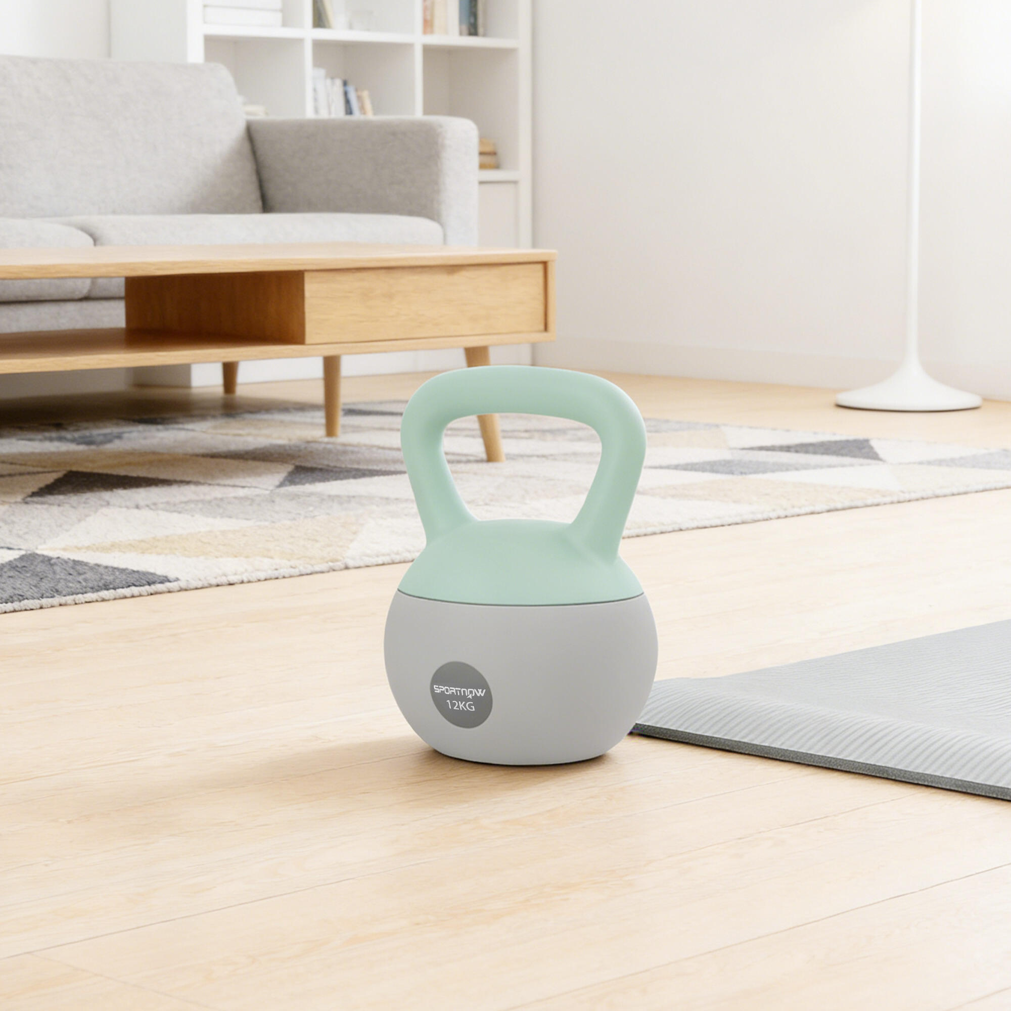 Kettlebell SPORTNOW 21x21x30 cm Verde y Gris 2/5