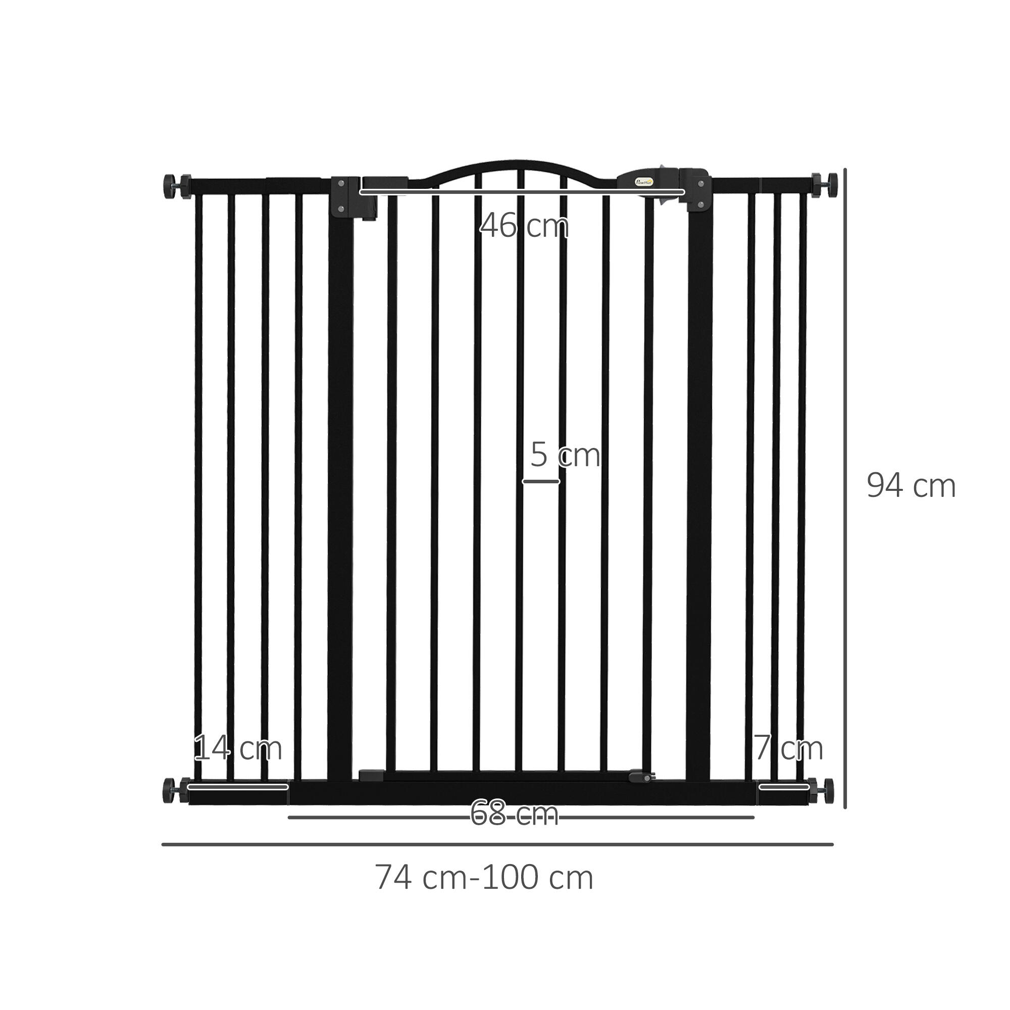 Barreira de segurança 74-80x78 cm preto PawHut 3/5