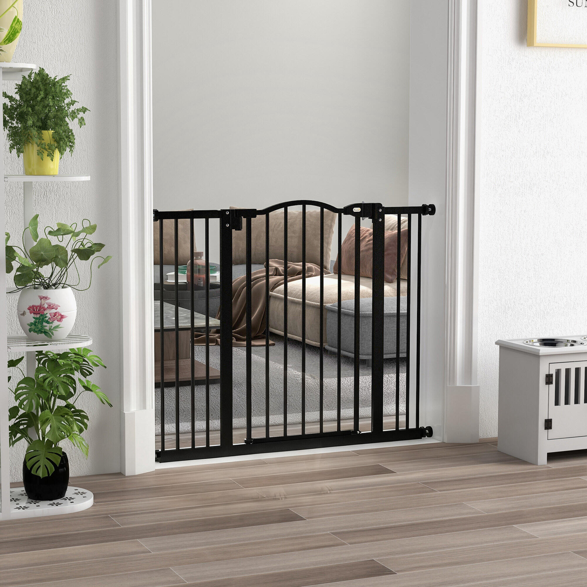 Barreira de segurança 74-80x78 cm preto PawHut 2/5