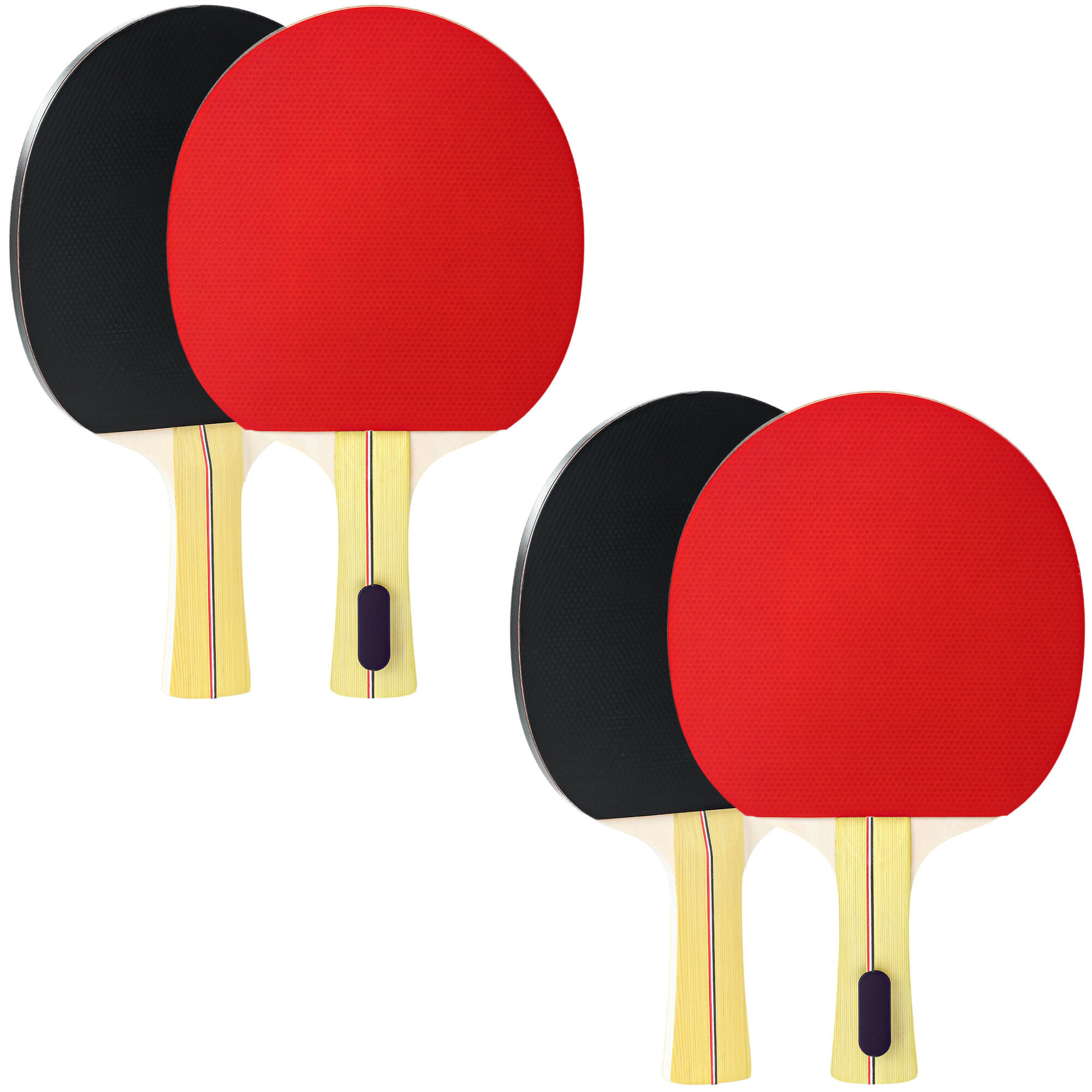Palas Ping Pong SPORTNOW 25.8x15.2x0.7 cm Rojo 2/5